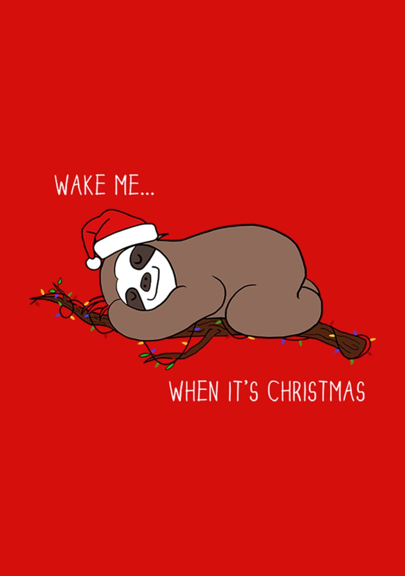 Girls 4-6x Sloth Christmas T-Shirt