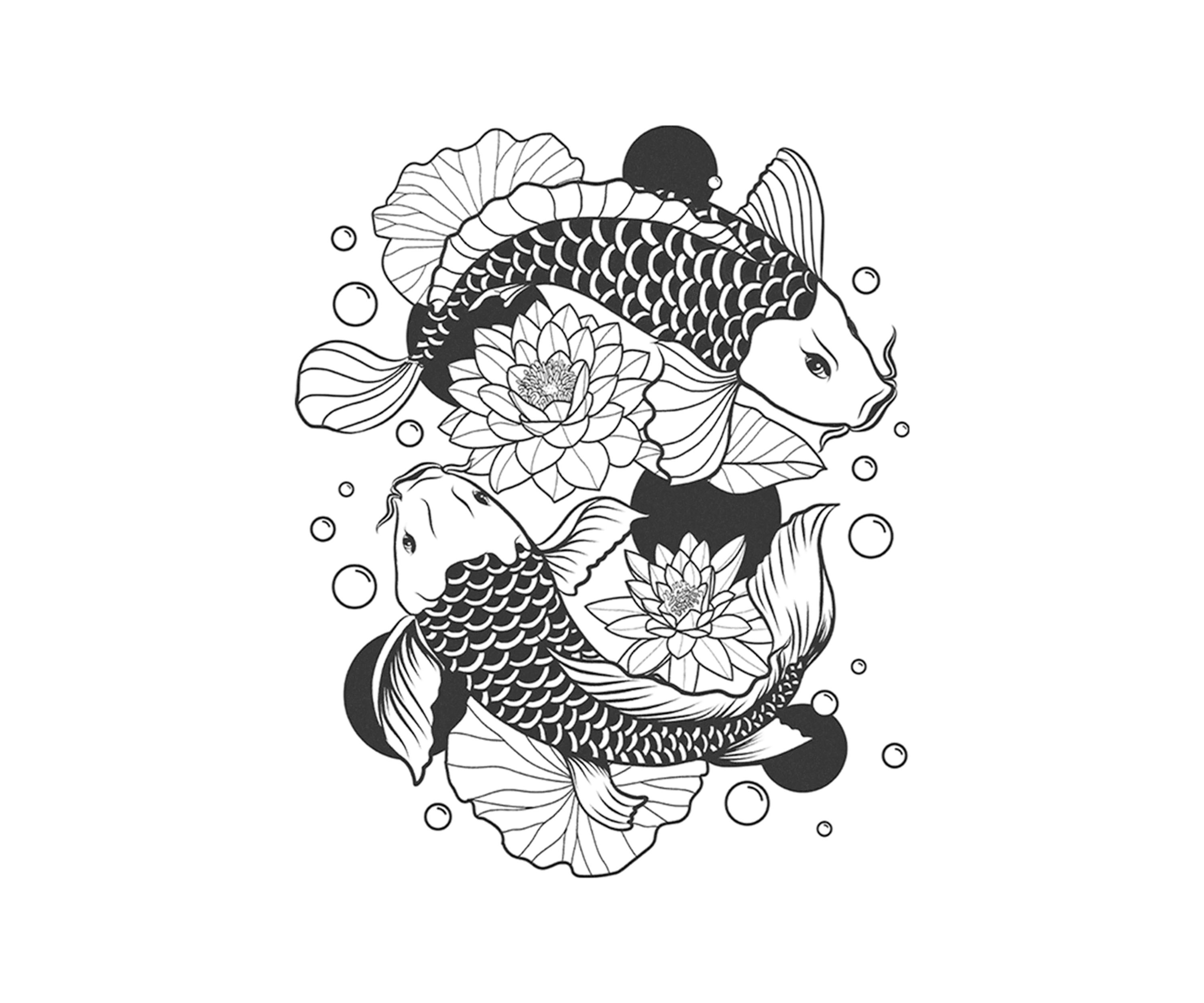 Koi Fishes Graphic T-Shirt