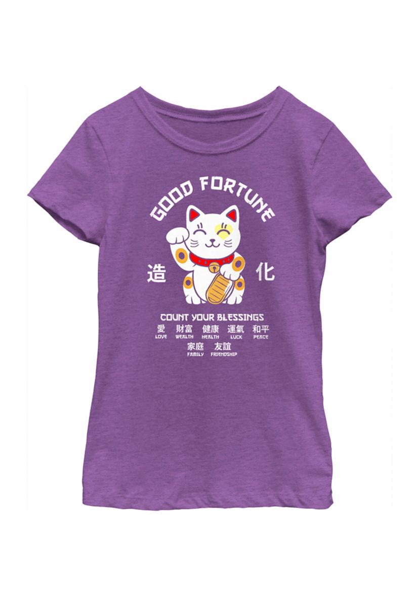 Lucky Cat Fortunes Graphic T-Shirt