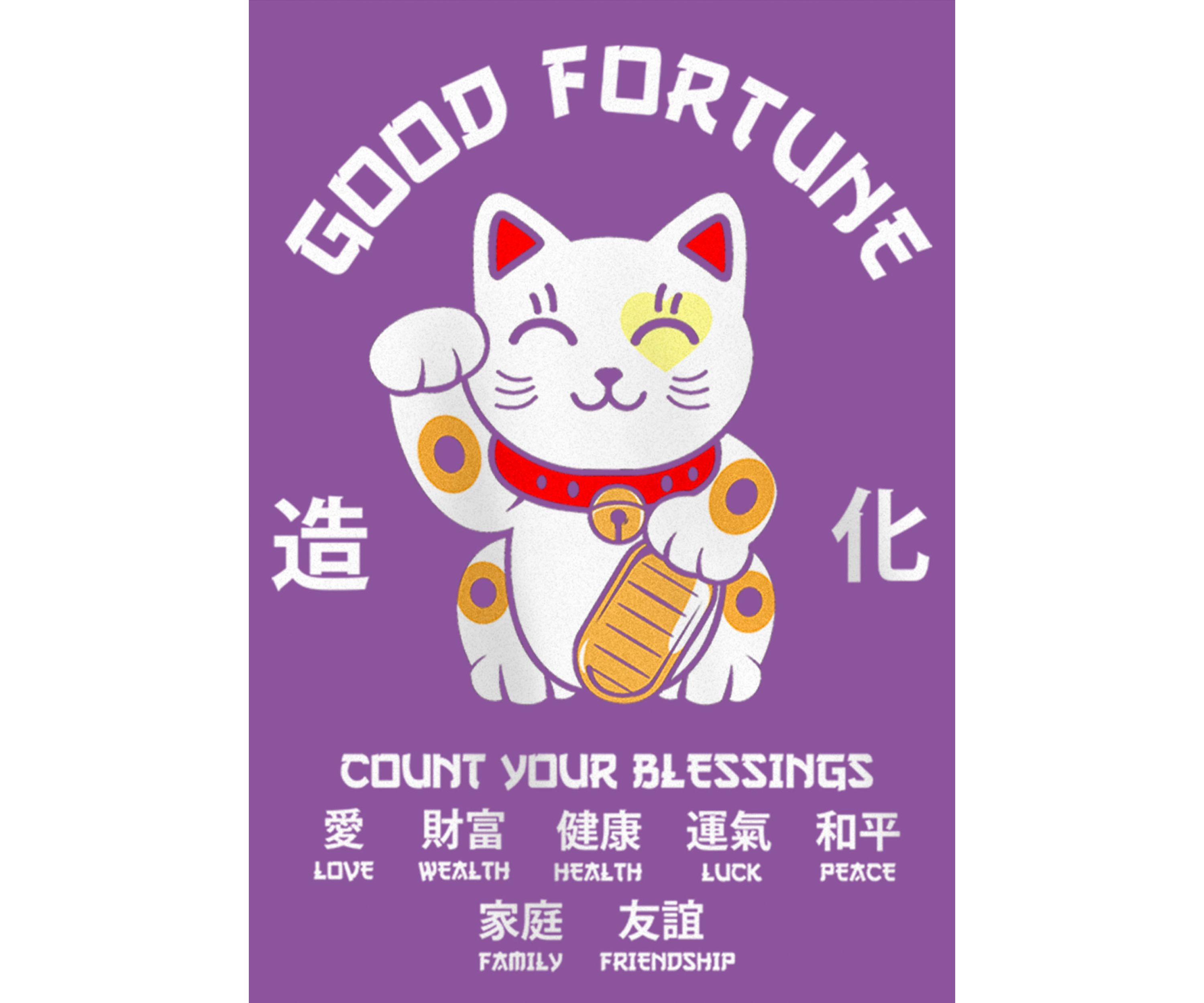 Lucky Cat Fortunes Graphic T-Shirt