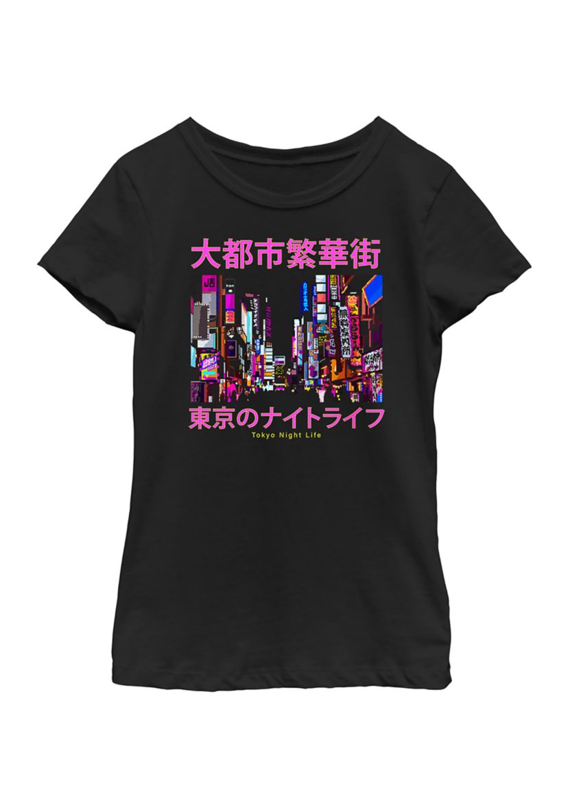 Tokyo Nightlife Downtown Graphic T-Shirt