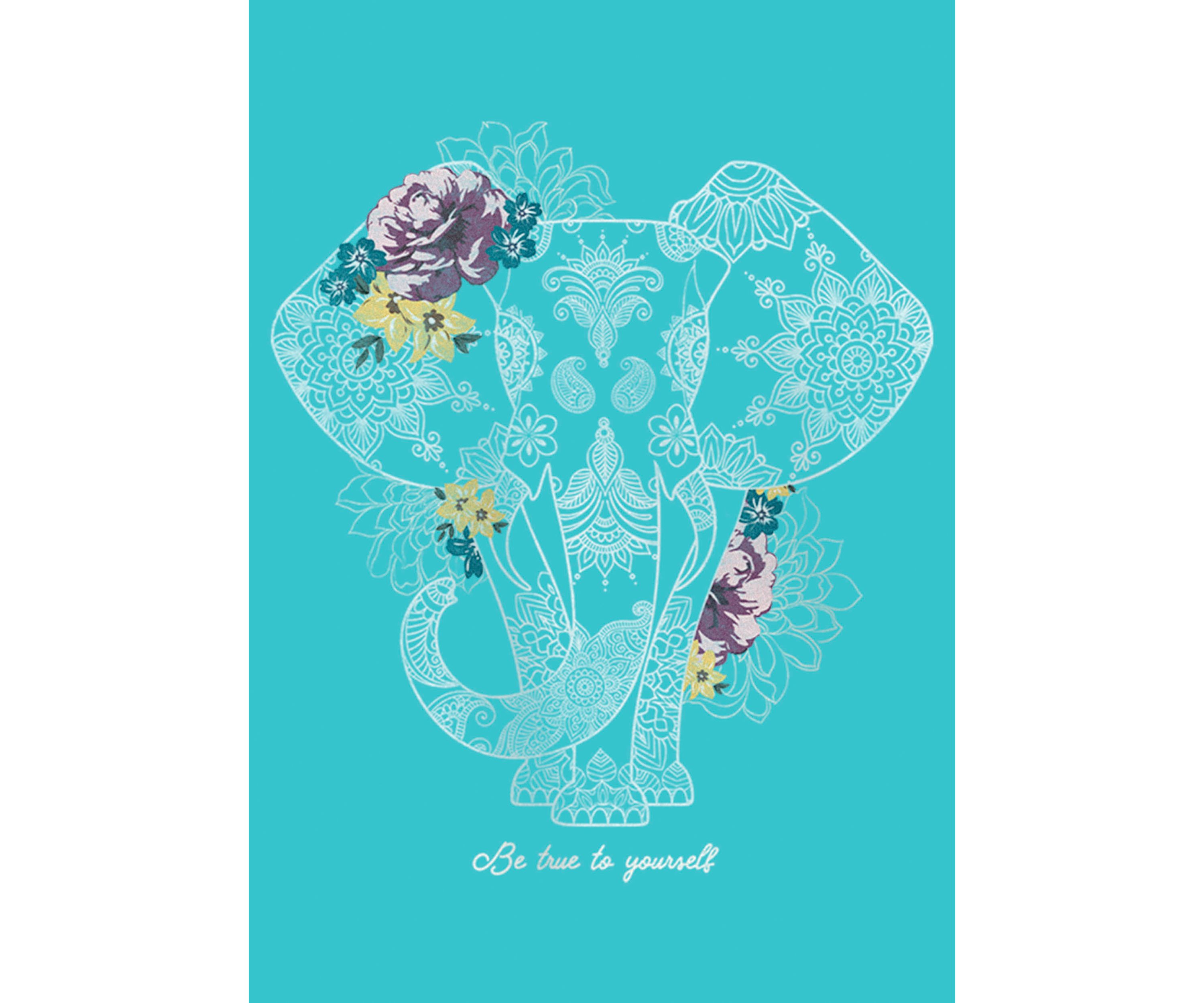 Ornate True Floral Elephant Graphic T-Shirt