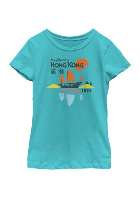 V-Line Kids Hong Kong Graphic T-Shirt, Blue, Xs -  0196753719457