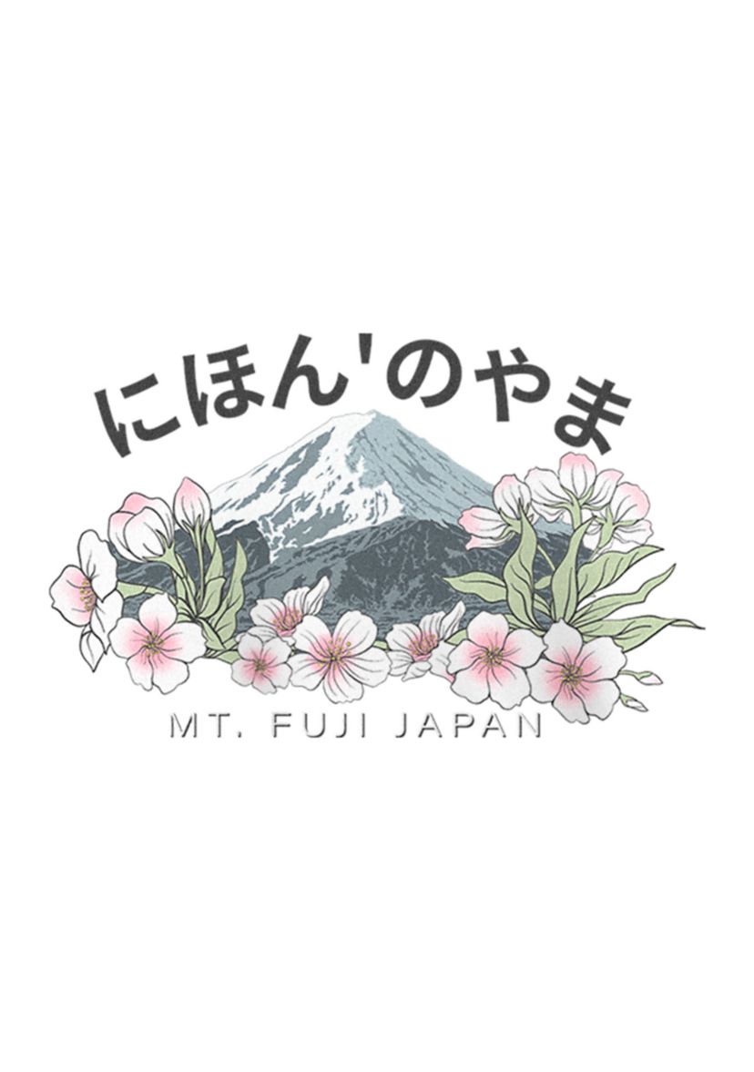 Fuji Blossoms Graphic T-Shirt