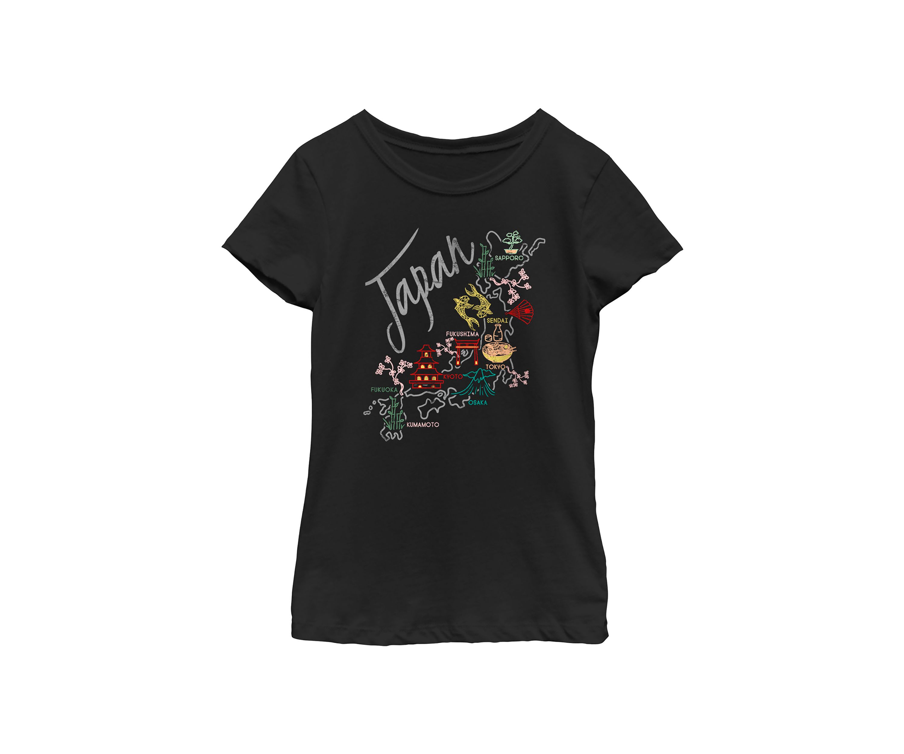 Japan Map Graphic T-Shirt