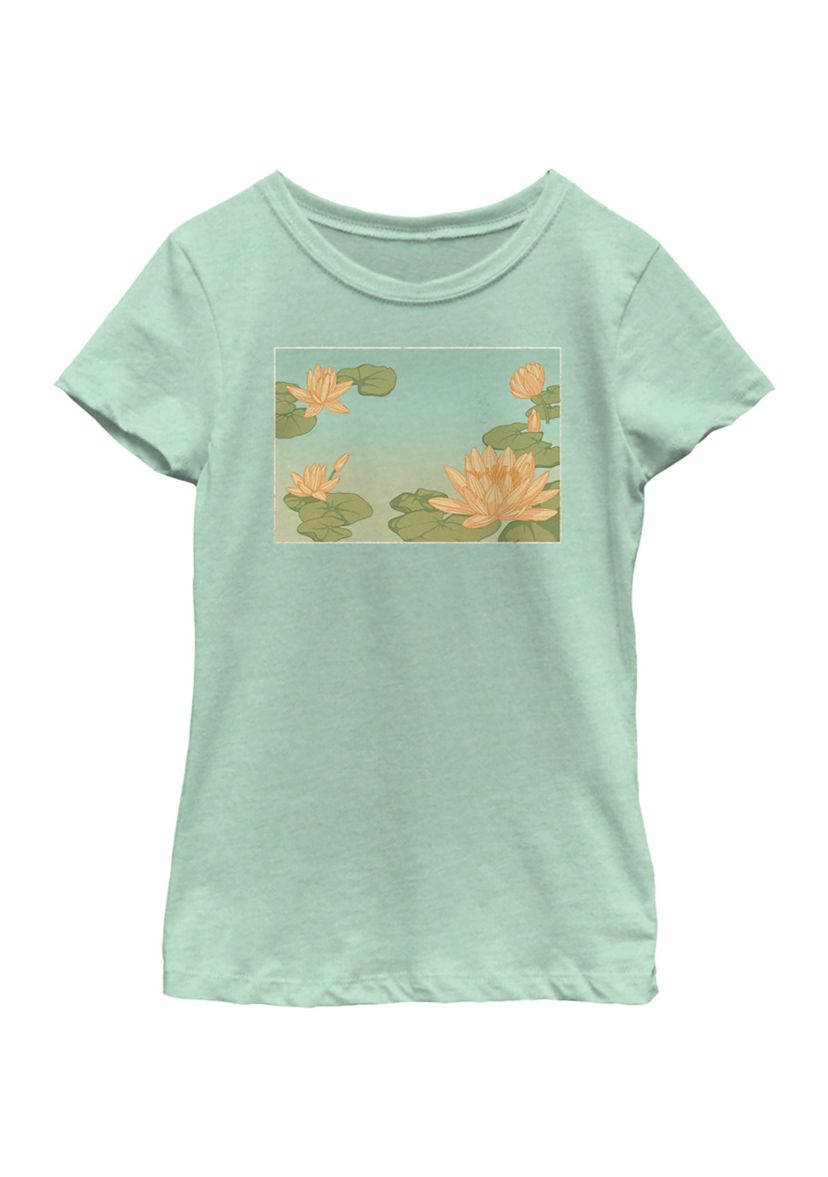 Water Lily Kanji Graphic T-Shirt