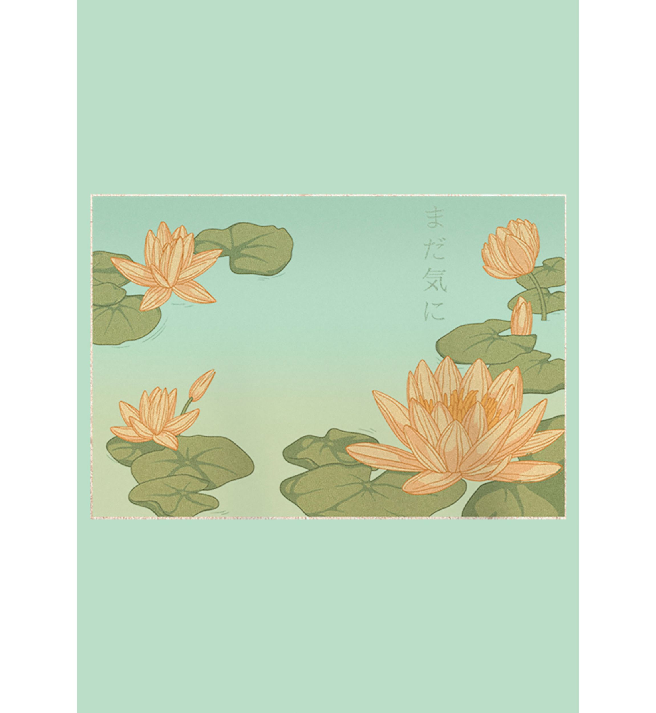 Water Lily Kanji Graphic T-Shirt