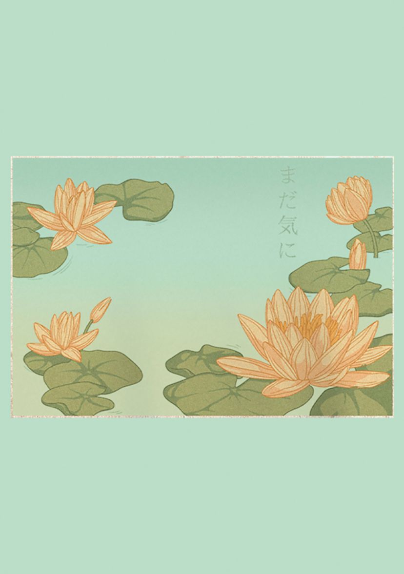 Water Lily Kanji Graphic T-Shirt