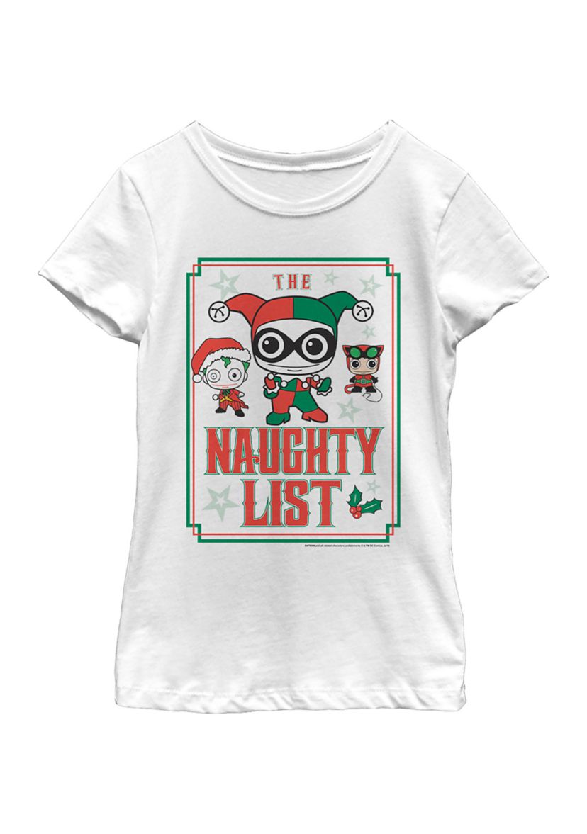  Girls 4-6x Naughty List T-Shirt 