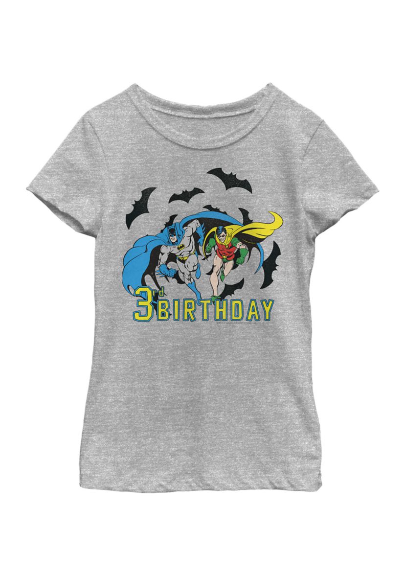 Girls 46x Batman Bats 3rd Birthday Graphic Top