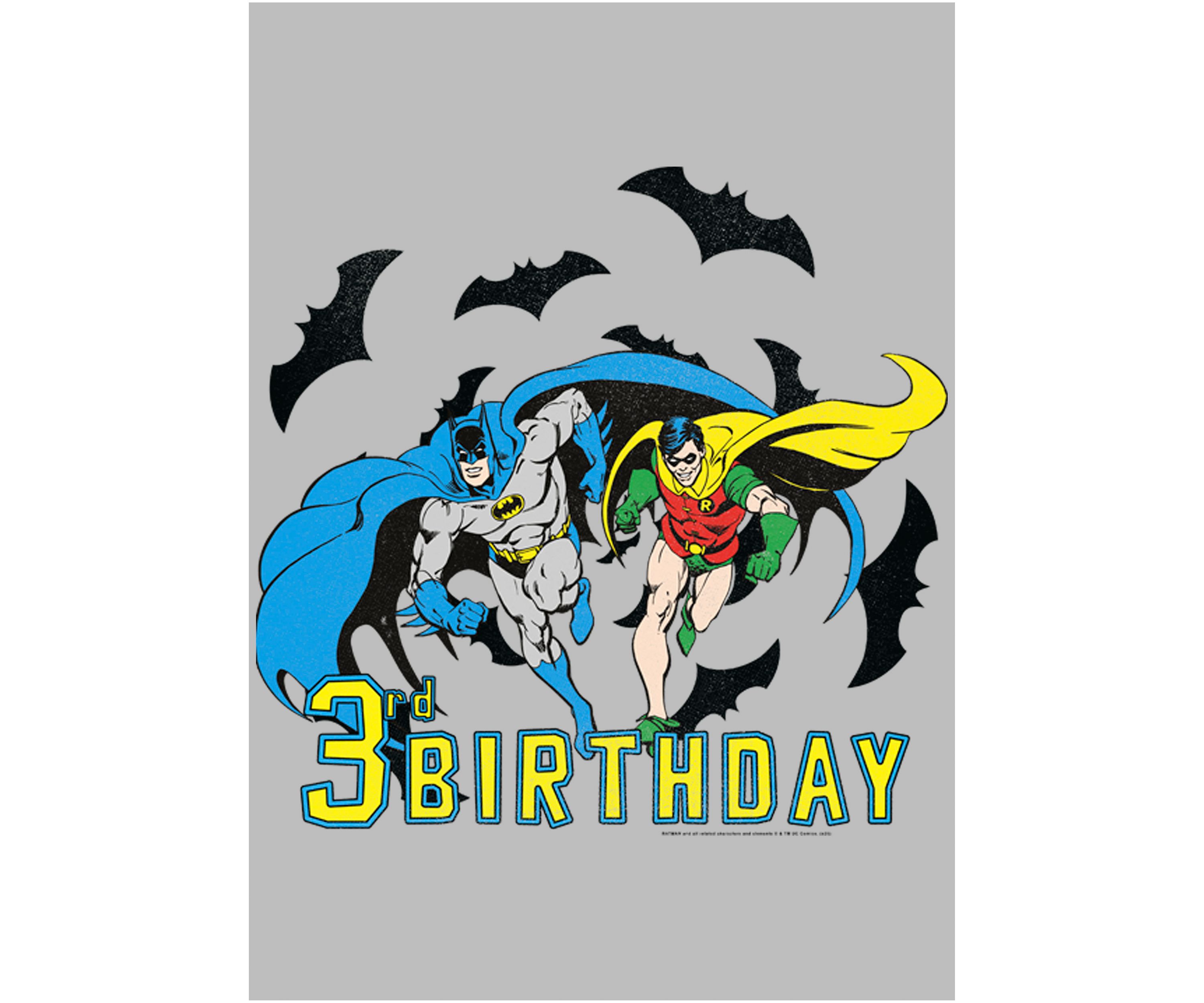 Girls 46x Batman Bats 3rd Birthday Graphic Top