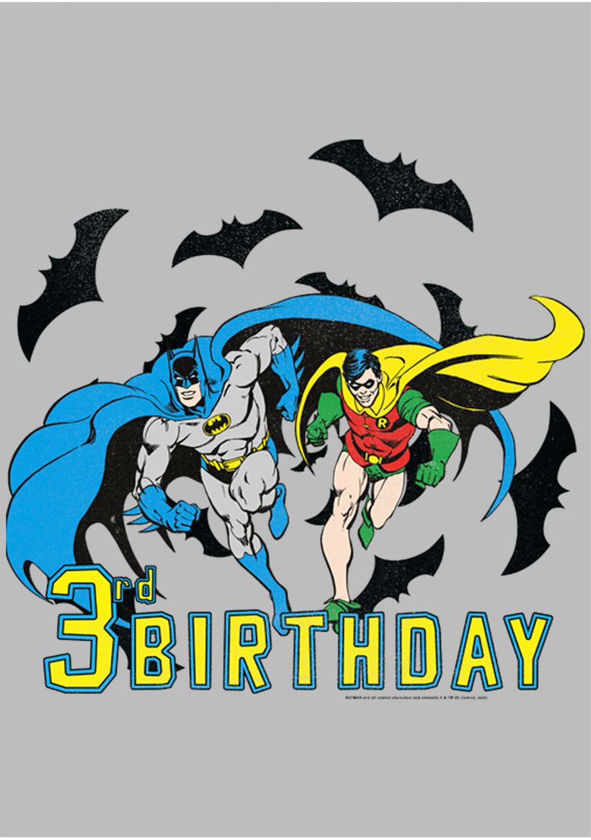 Girls 46x Batman Bats 3rd Birthday Graphic Top