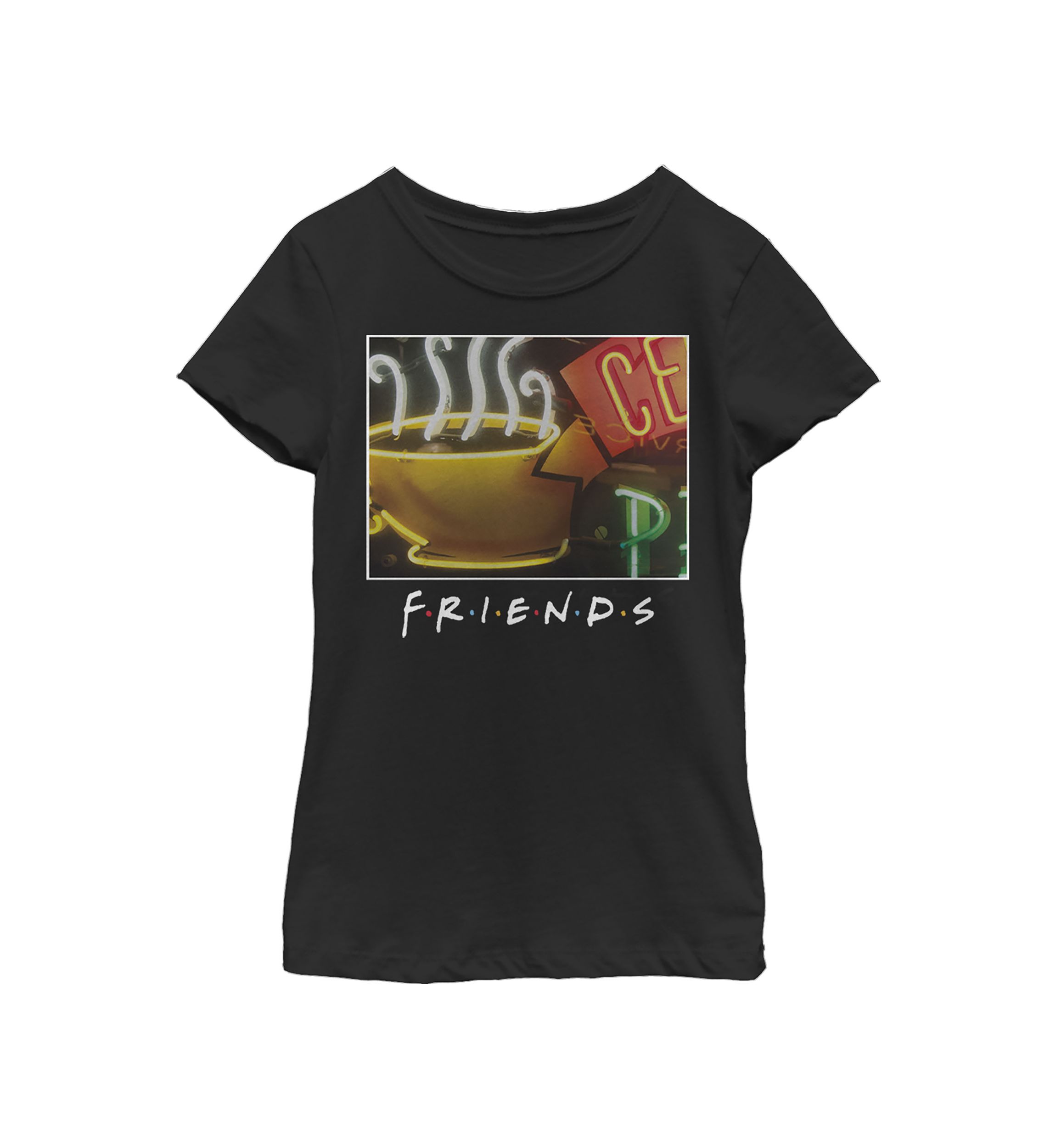 Girls 4-6x  Framed Central Perk Coffee Sign Graphic T-Shirt