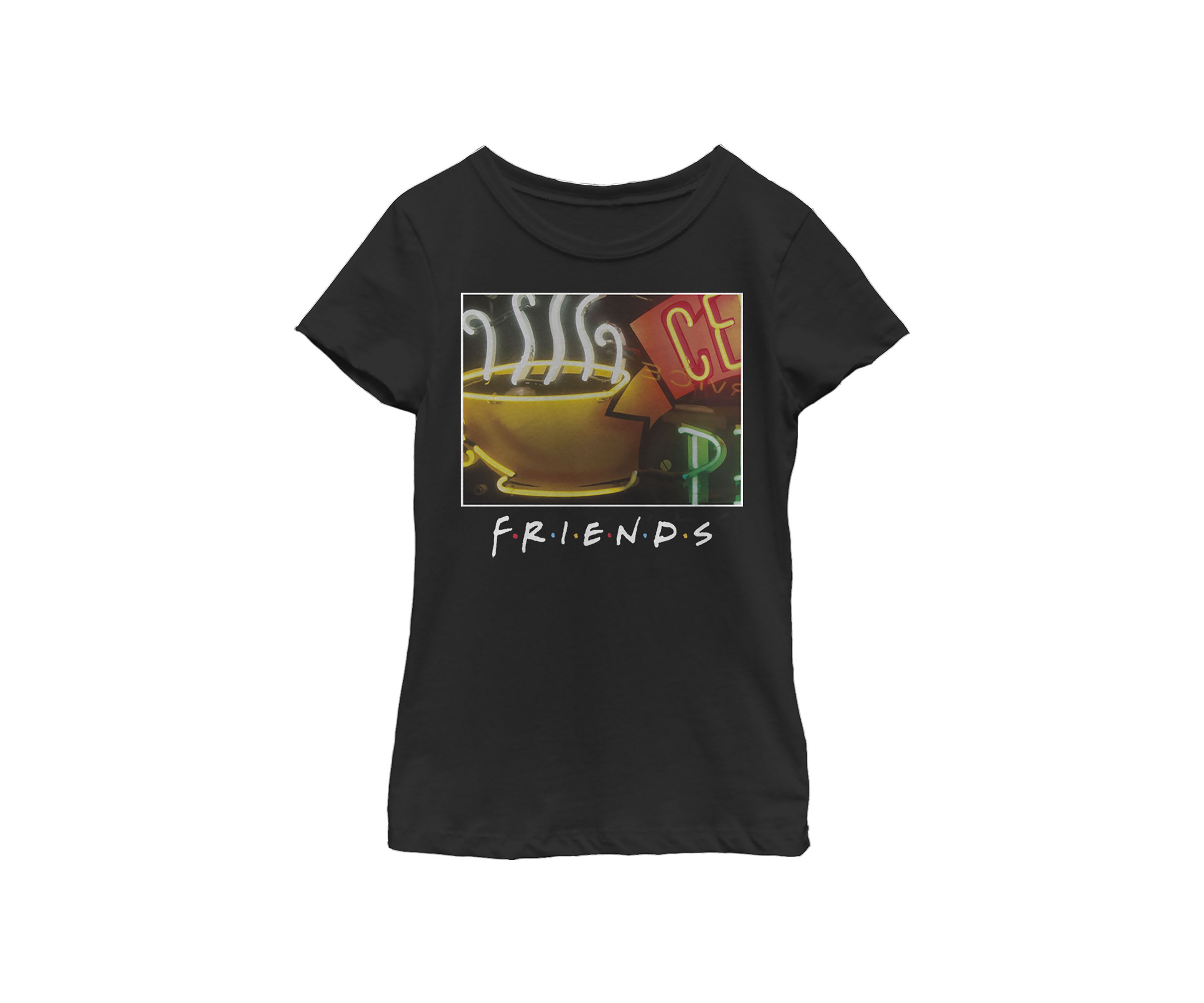 Girls 4-6x  Framed Central Perk Coffee Sign Graphic T-Shirt
