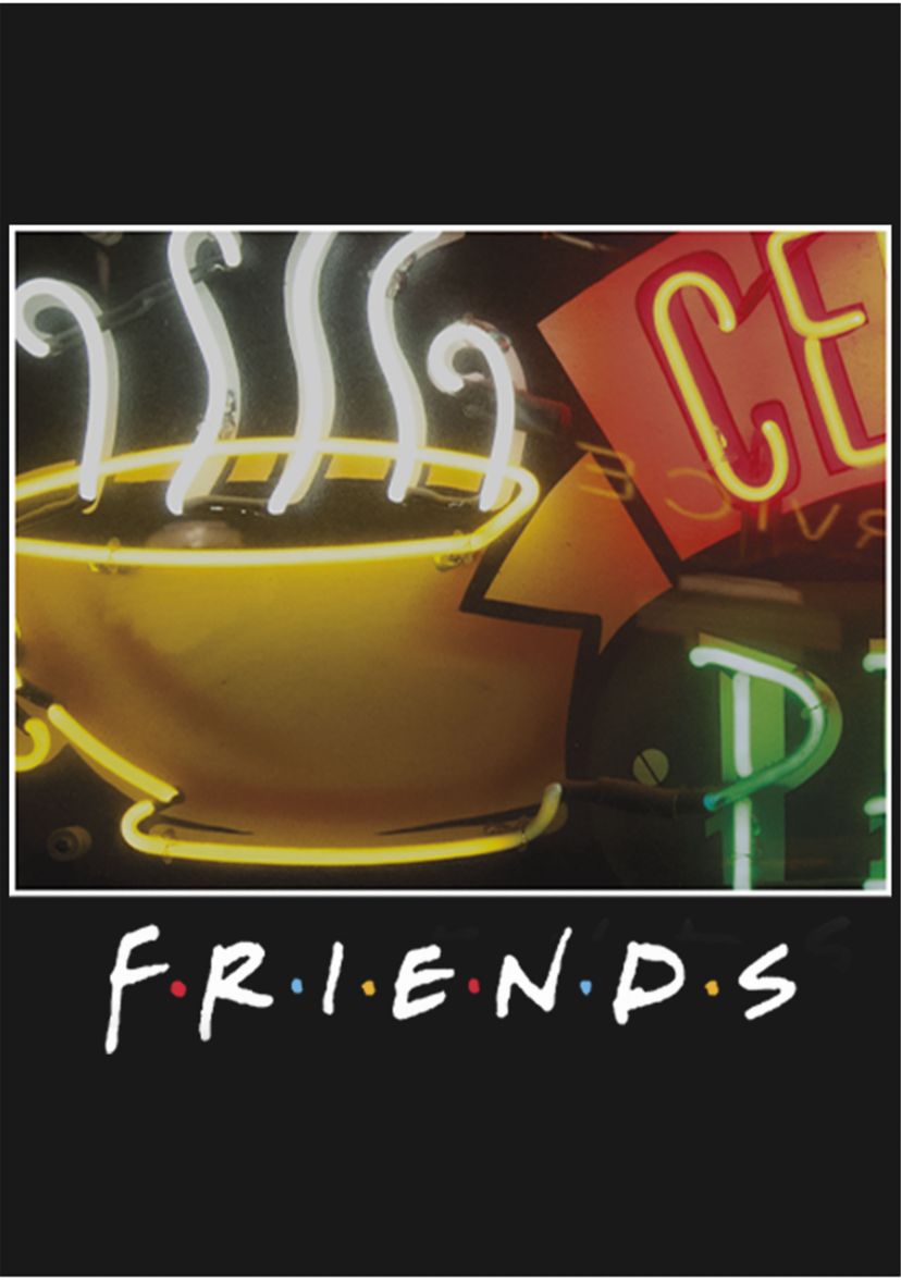 Girls 4-6x  Framed Central Perk Coffee Sign Graphic T-Shirt