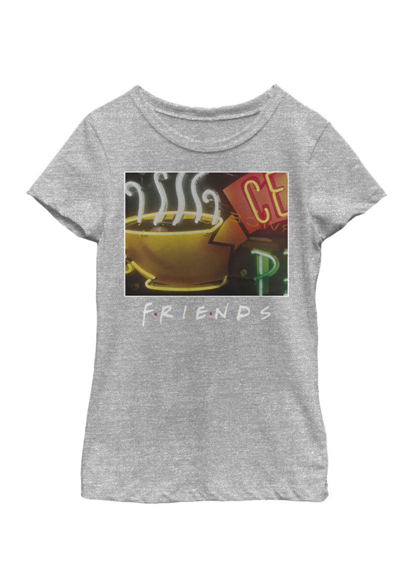 Girls 4-6x  Framed Central Perk Coffee Sign Graphic T-Shirt