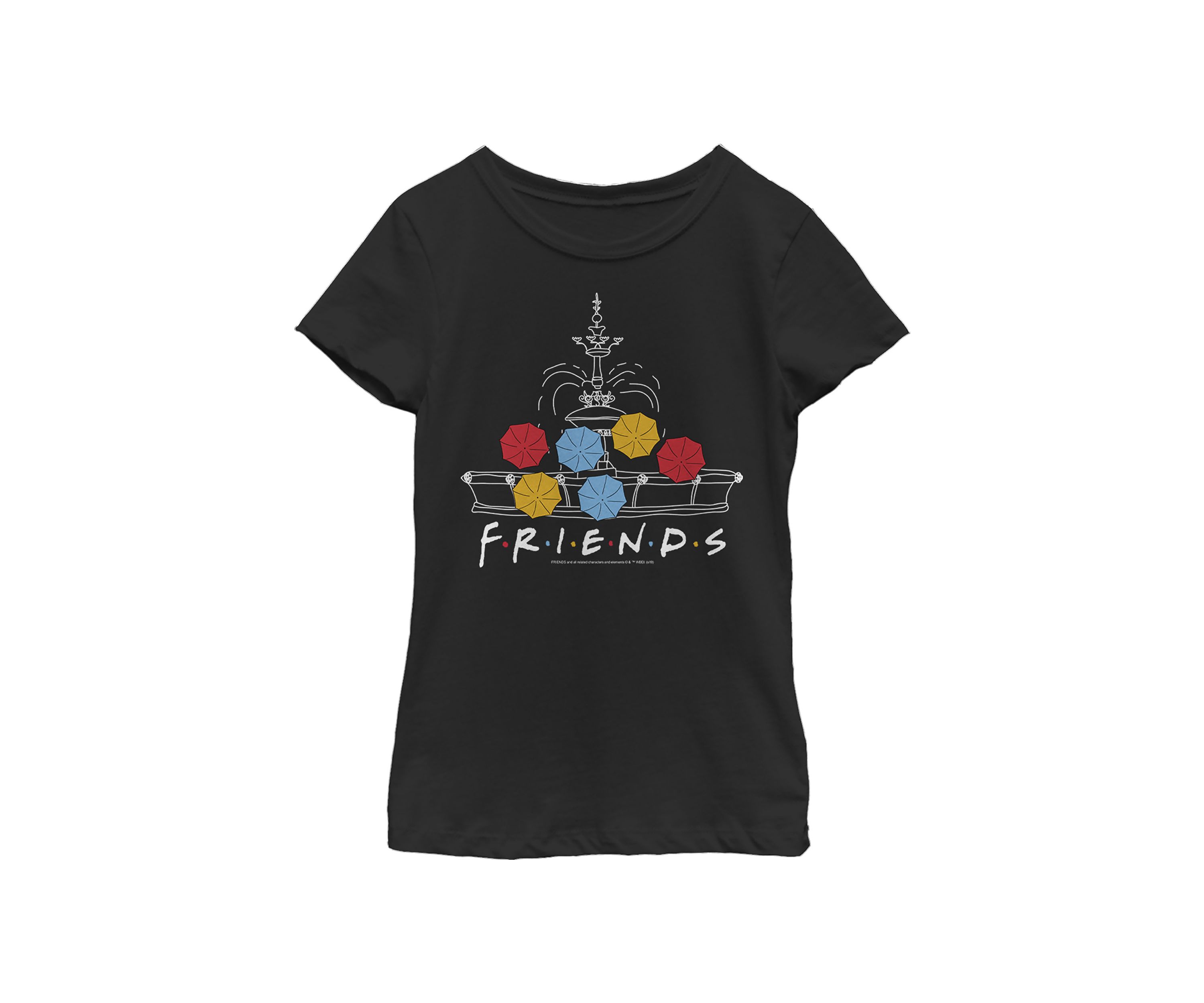 Girls 4-6x  Fountain Umbrellas Graphic T-Shirt