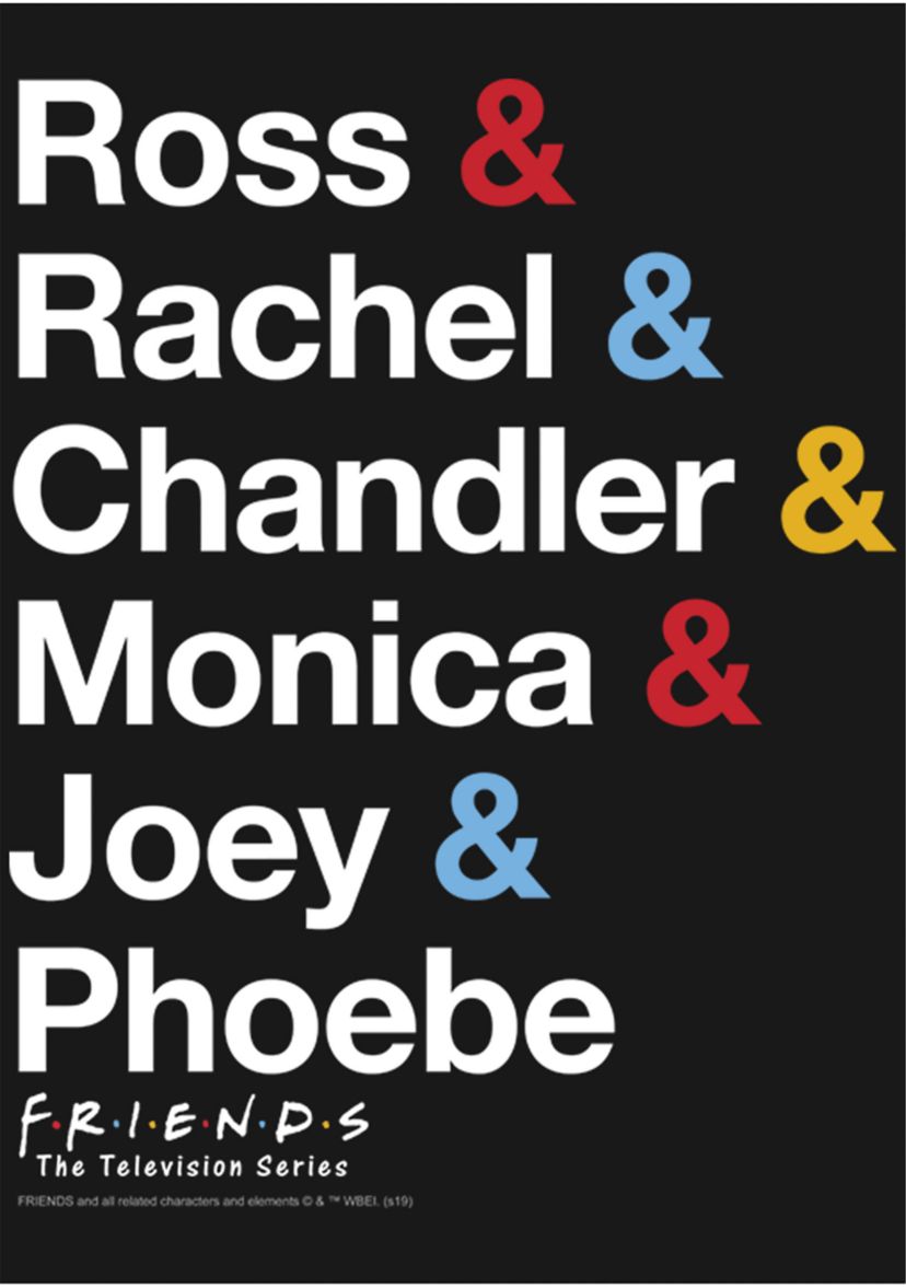 Girls 4-6x  Friends Classic Name Stack Graphic T-Shirt