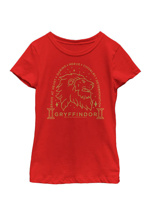 Girls 4-6x Lion Line Art Graphic T-Shirt