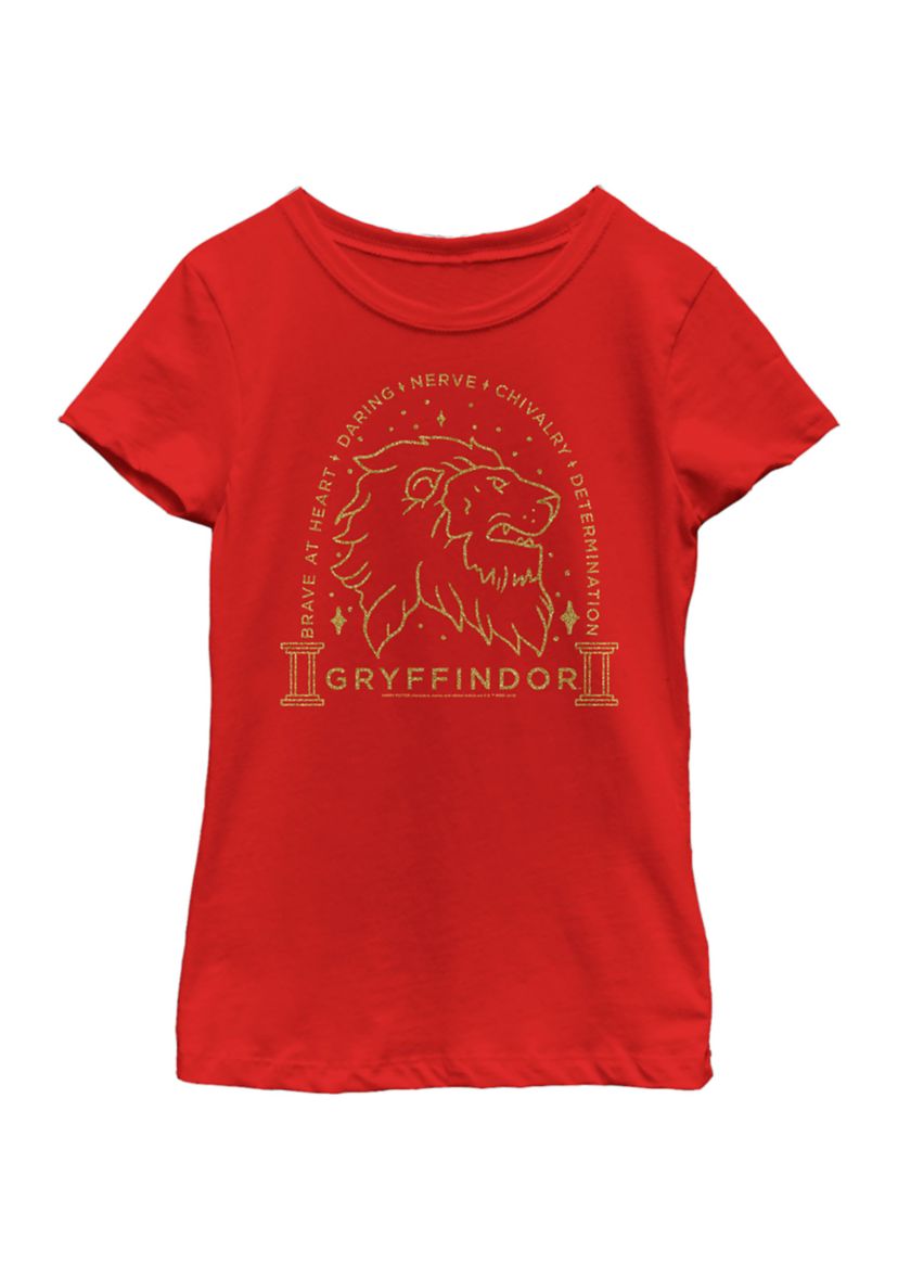 Girls 4-6x Lion Line Art Graphic T-Shirt