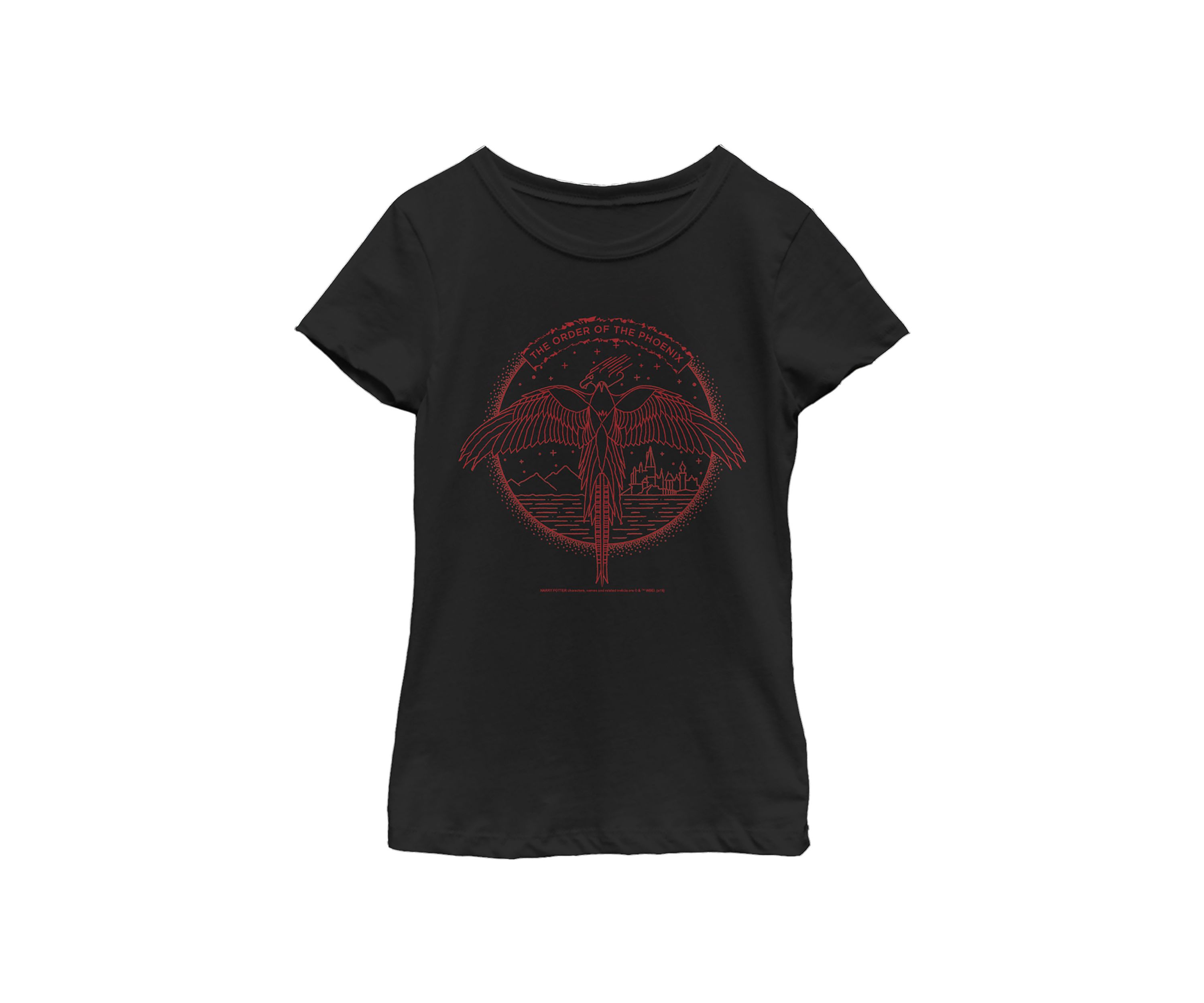 Girls 4-6x Phoenix Line Art Graphic T-Shirt