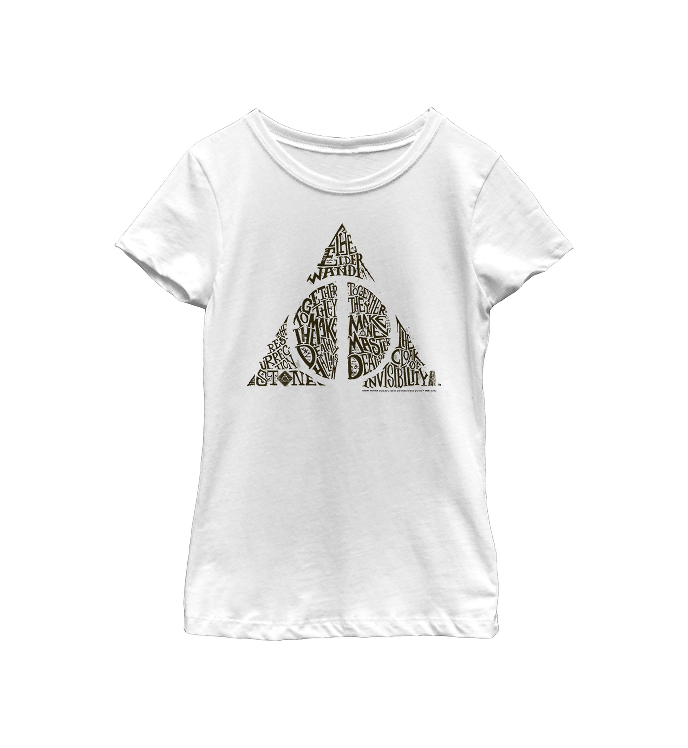 Girls 4-6x Deathly Hallows Text Symbol Graphic T-Shirt