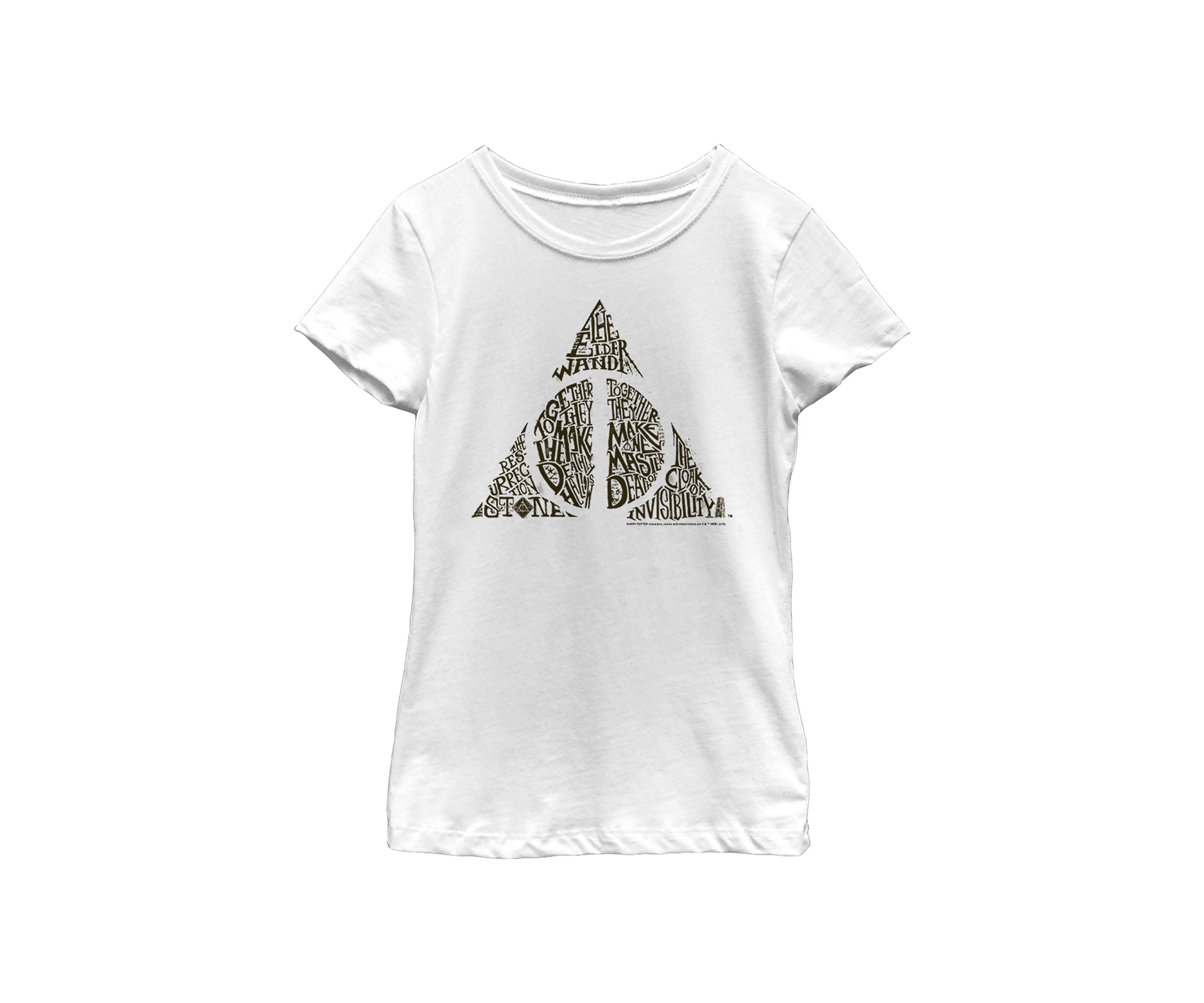 Girls 4-6x Deathly Hallows Text Symbol Graphic T-Shirt