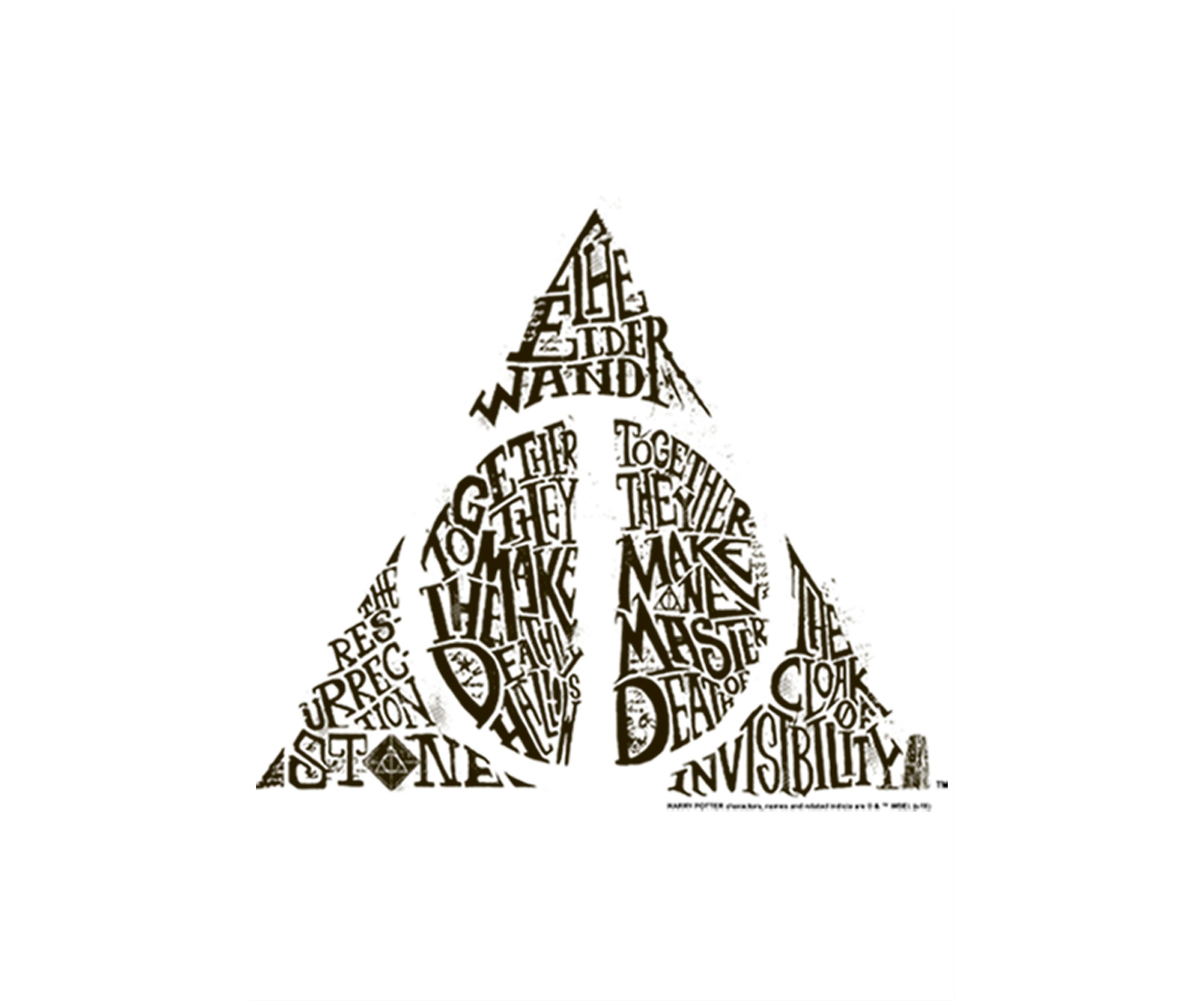 Girls 4-6x Deathly Hallows Text Symbol Graphic T-Shirt
