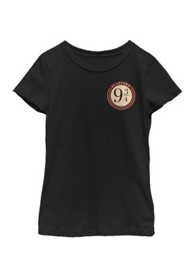 Harry Potter Girls 4-6x Classic Platform Graphic T-Shirt, Black, XS