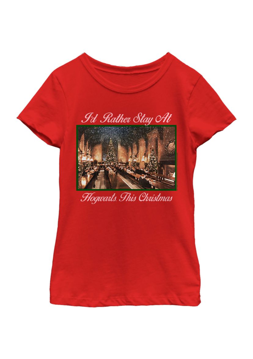 Girls 4-6x Holiday Hogwarts Photobox Top