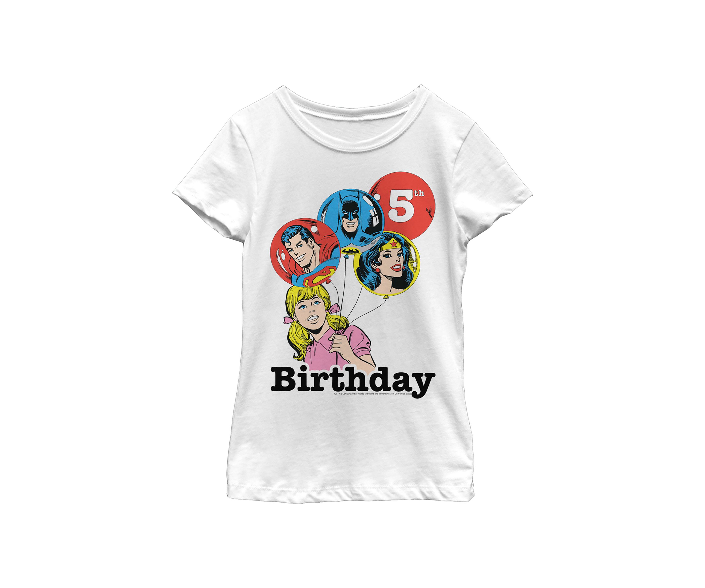 Girls 46x Justice League Hero Balloon 5th Graphic Top