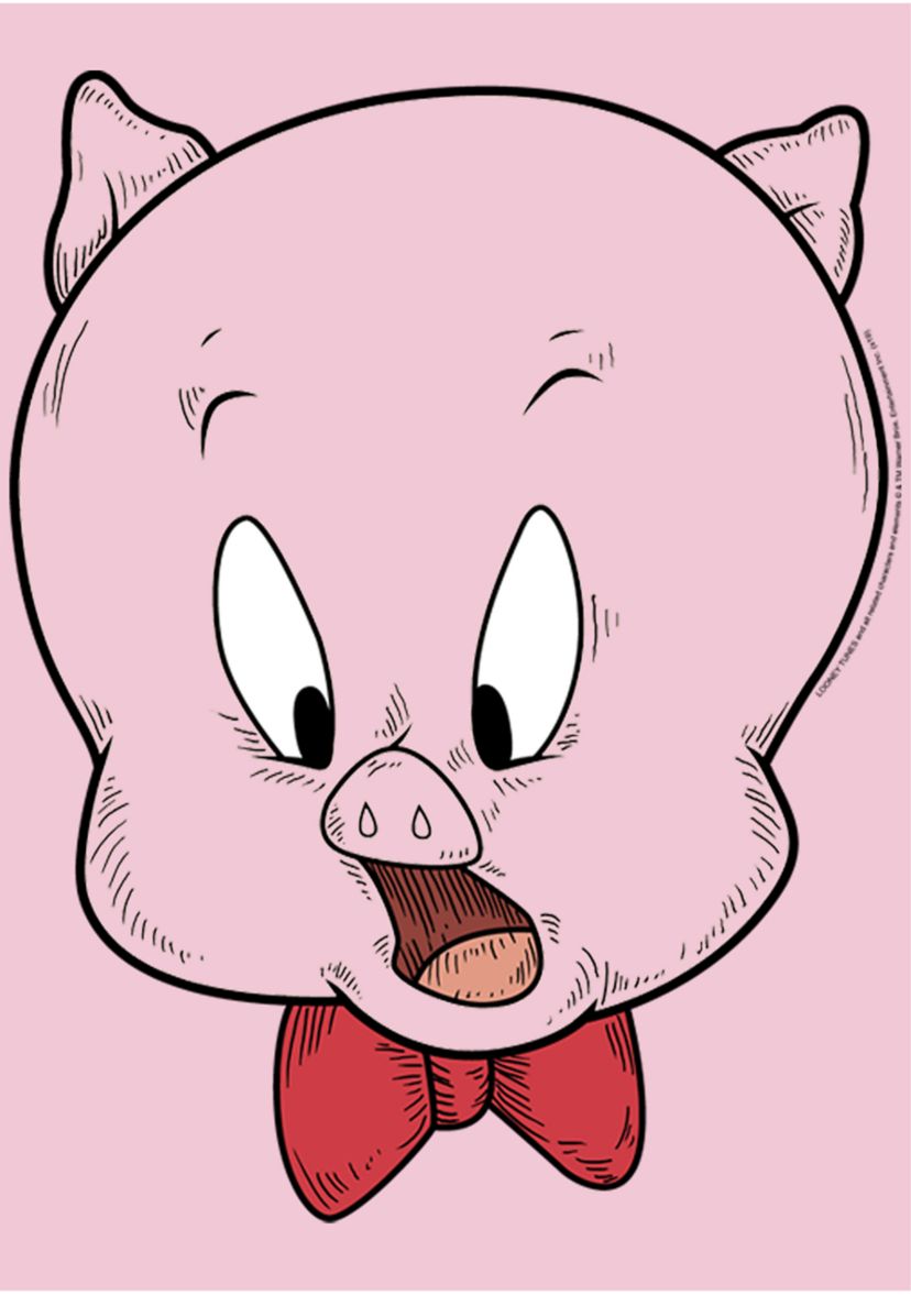 Girls 4-6x Porky Pig Face Graphic T-Shirt