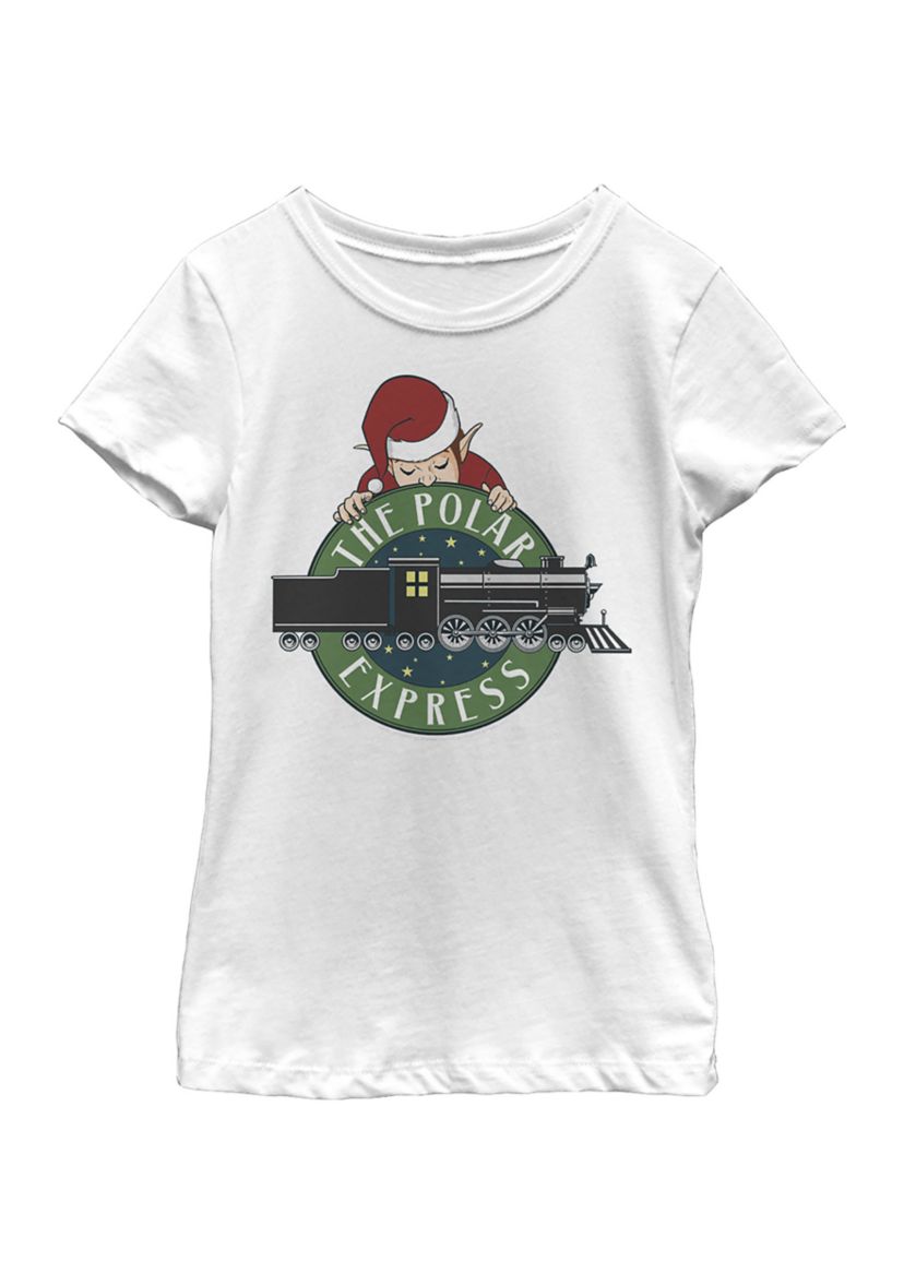Girls 4-6x Polar Elf Badge Top