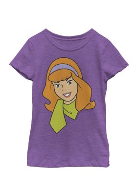 Scooby Doo Girls 4-6x Daphne Face Graphic T-Shirt, Purple, XS