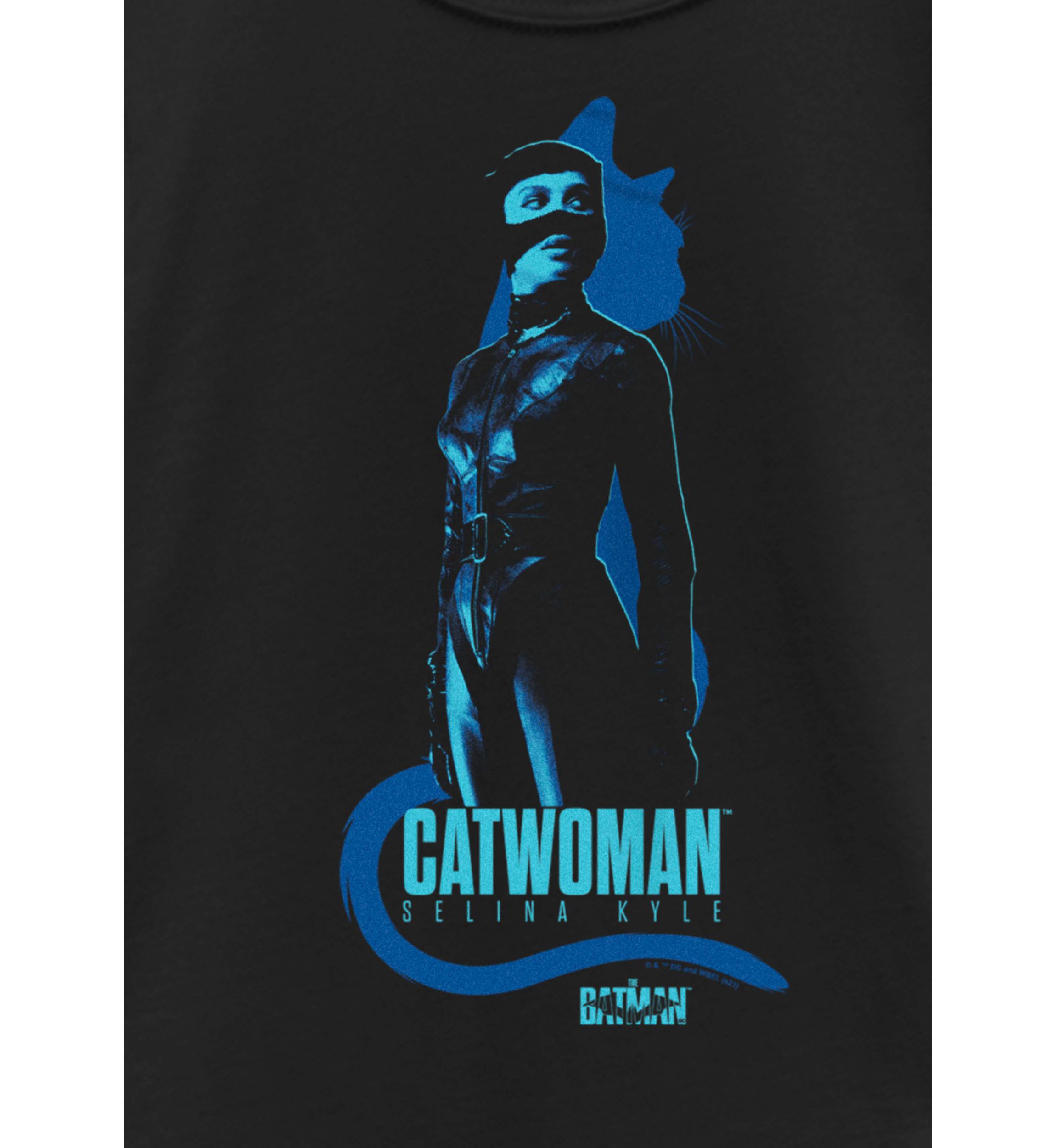 Catwoman Blue Graphic T-Shirt