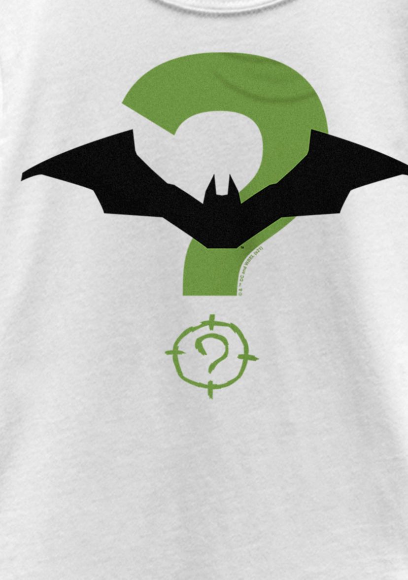 Bat And Riddler Logo Graphic T-Shirt