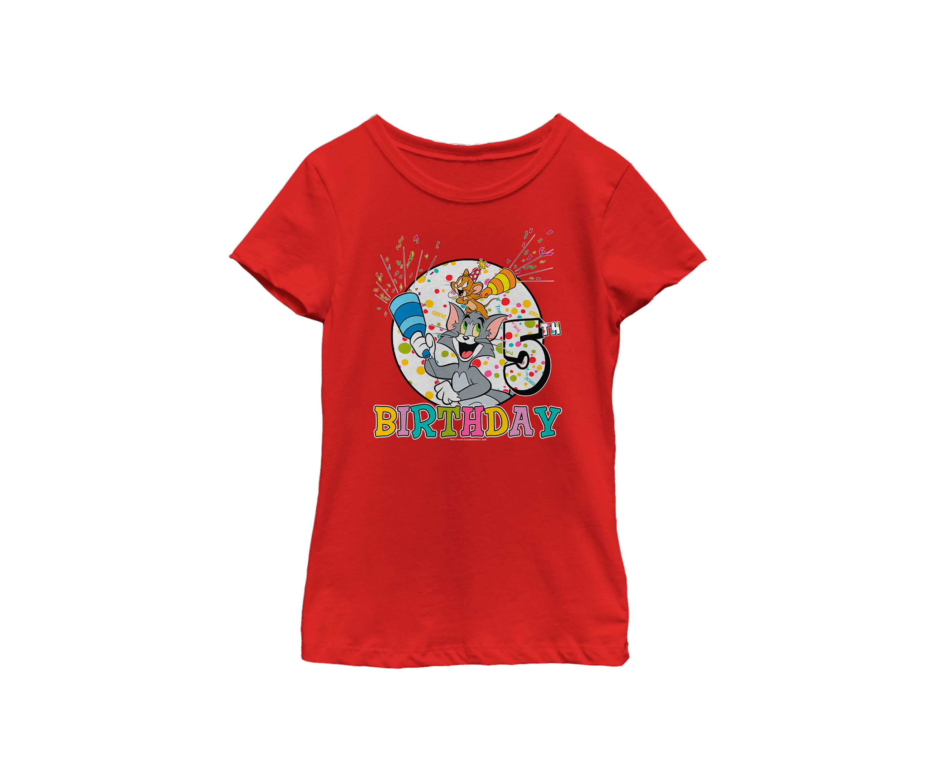 Girls 46x Tom and Jerry Tom And Jerry 5th Birthday Graphic Top
