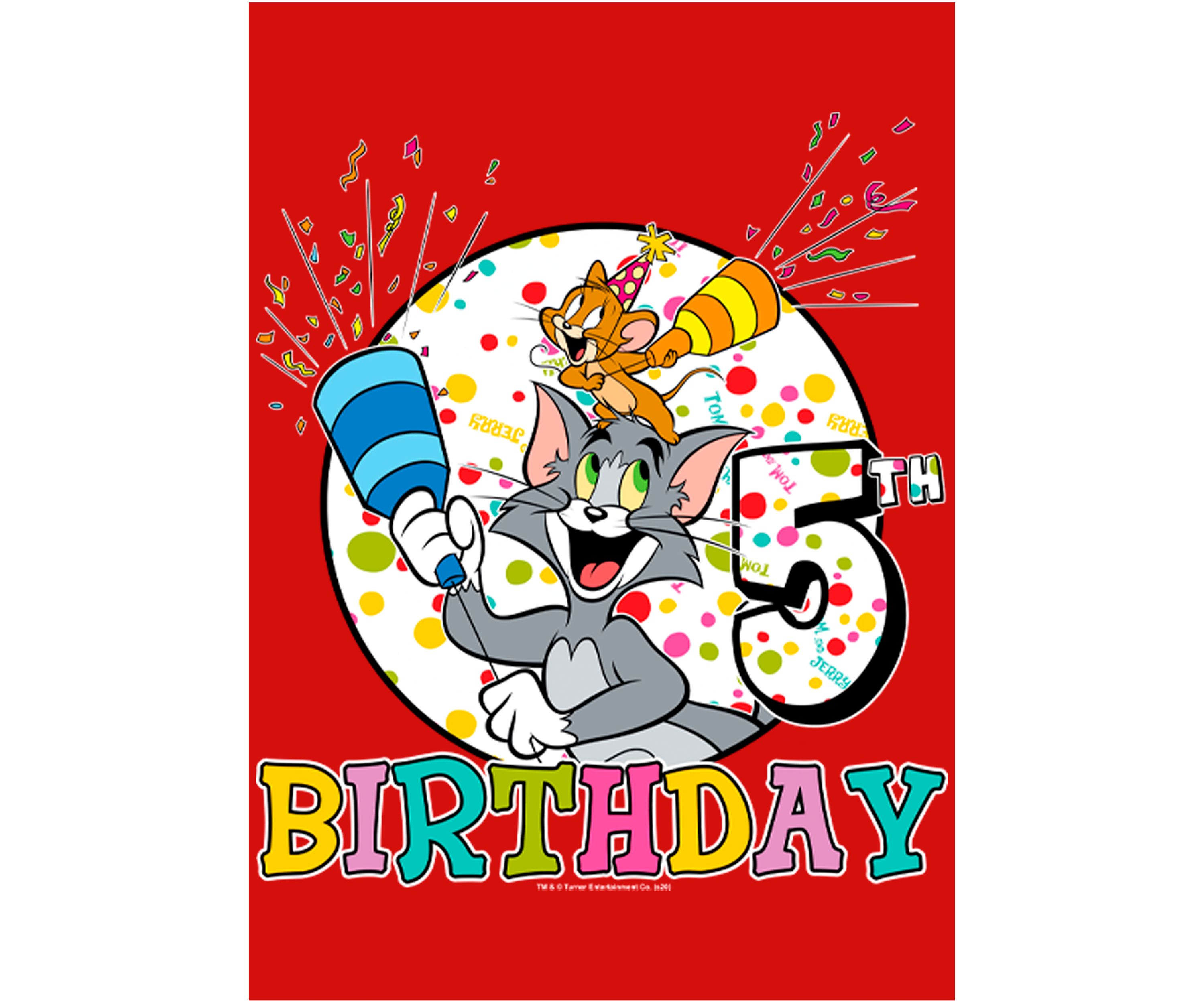 Girls 46x Tom and Jerry Tom And Jerry 5th Birthday Graphic Top