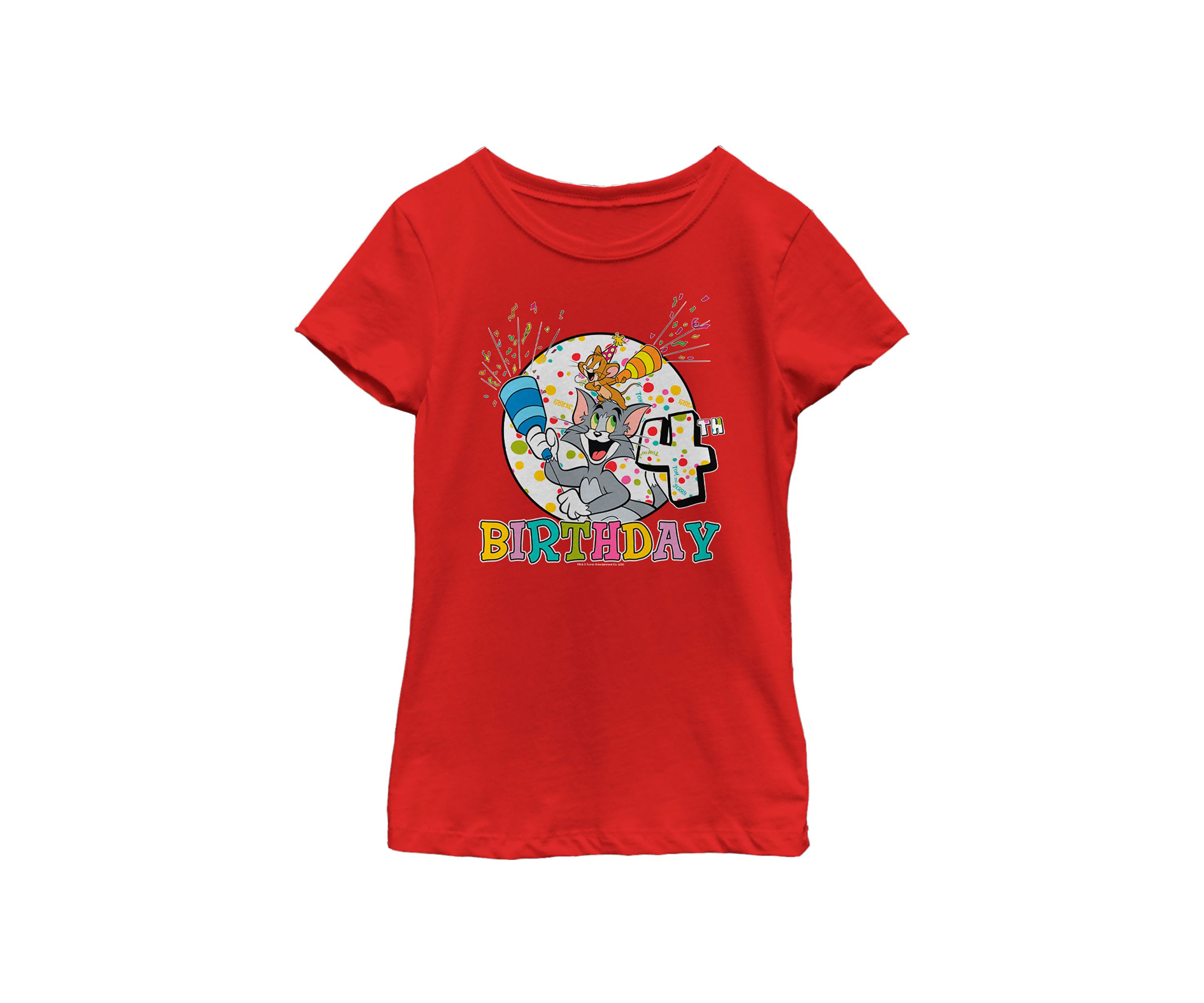 Girls 46x Tom and Jerry Tom And Jerry 4th Birthday Graphic Top