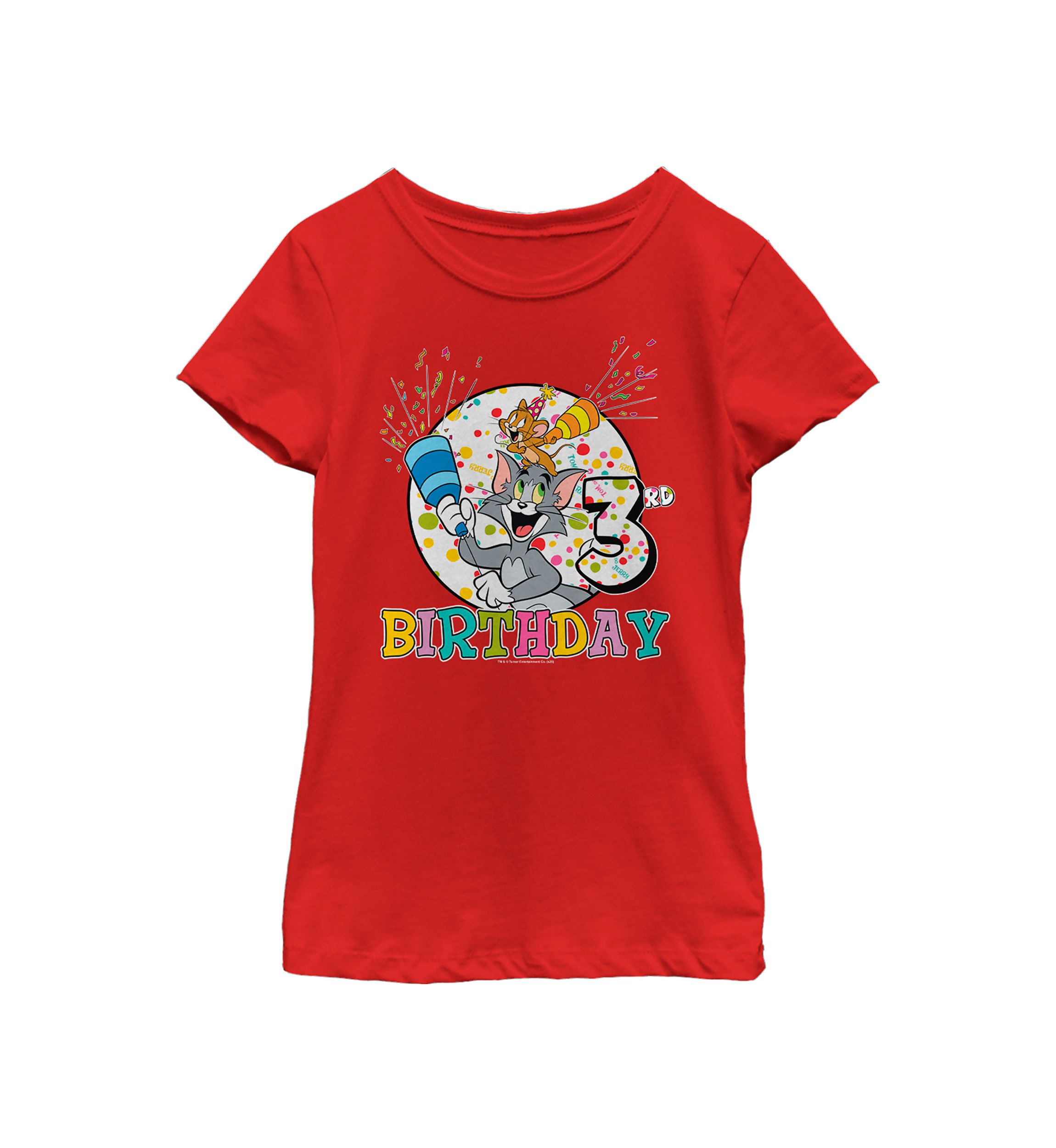 Girls 46x Tom and Jerry Tom And Jerry 3rd Birthday Graphic Top