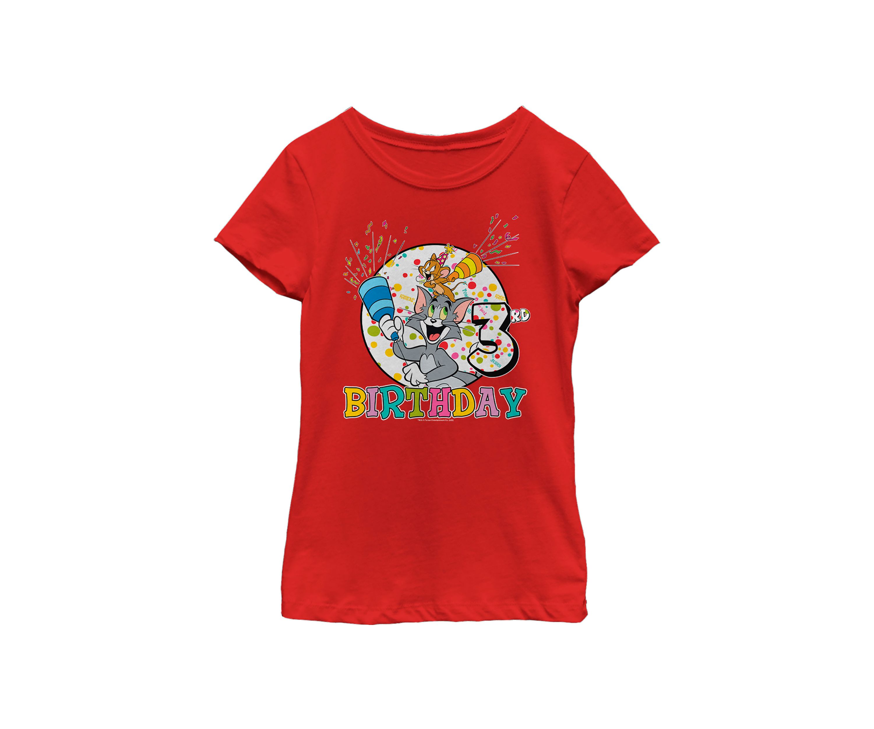 Girls 46x Tom and Jerry Tom And Jerry 3rd Birthday Graphic Top
