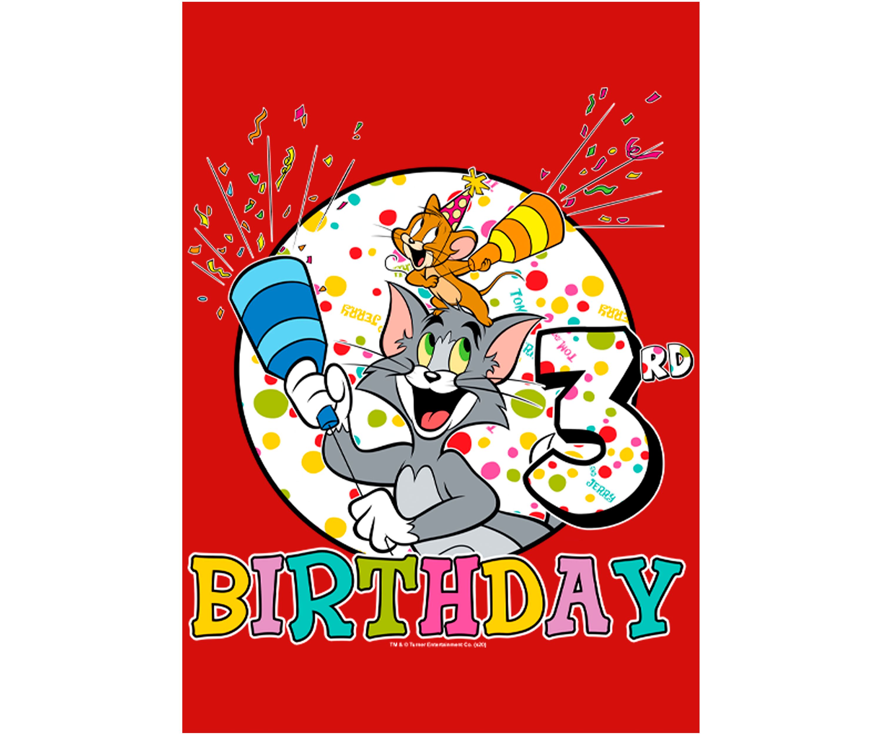 Girls 46x Tom and Jerry Tom And Jerry 3rd Birthday Graphic Top