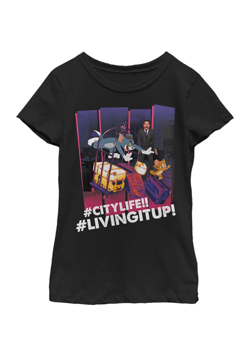 Girls 46x Tom and Jerry: The Movie Citylife Chase Graphic Top