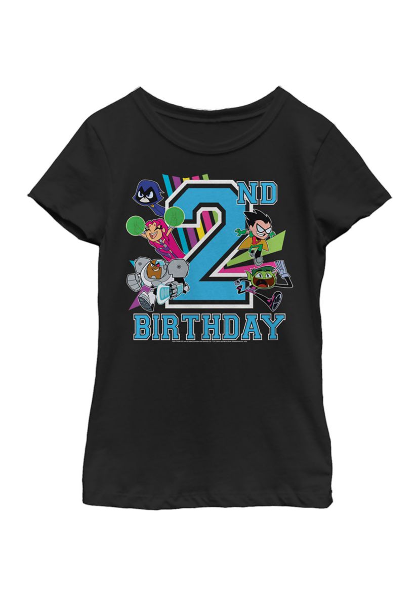 Girls 46x Teen Titans Go! Teen Titans Go 2nd Birthday Graphic Top