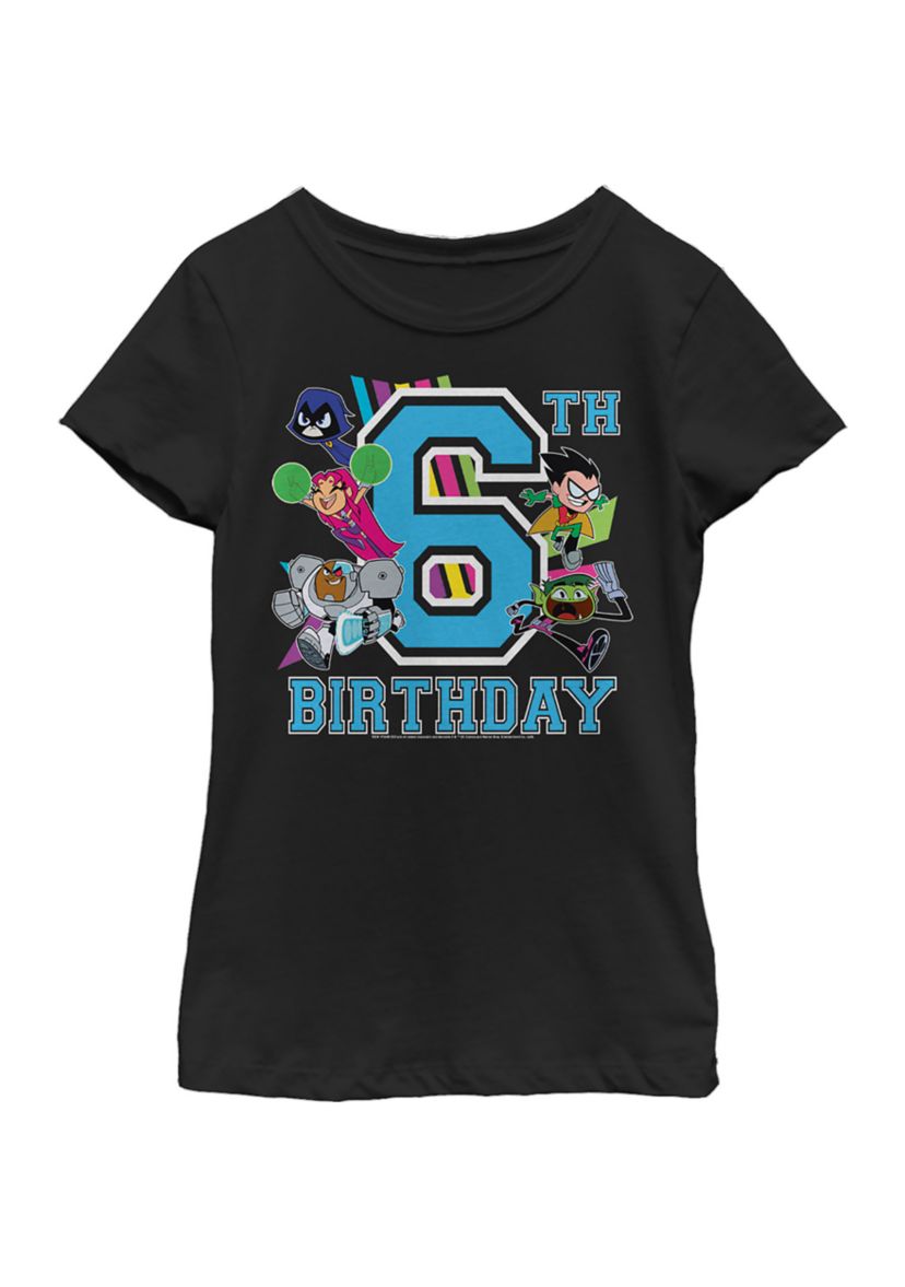 Girls 46x Teen Titans Go! Teen Titans Go 6th Birthday Graphic Top