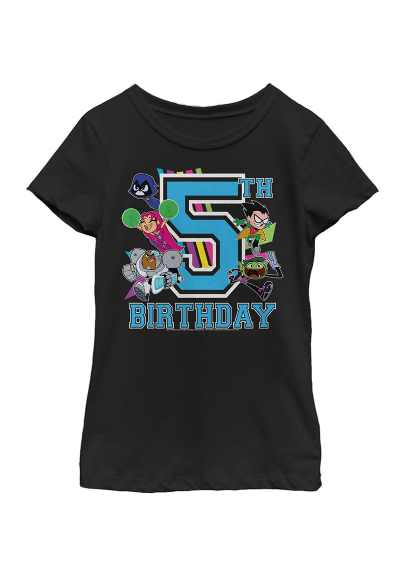 Girls 46x Teen Titans Go! Teen Titans Go 5th Birthday Graphic Top