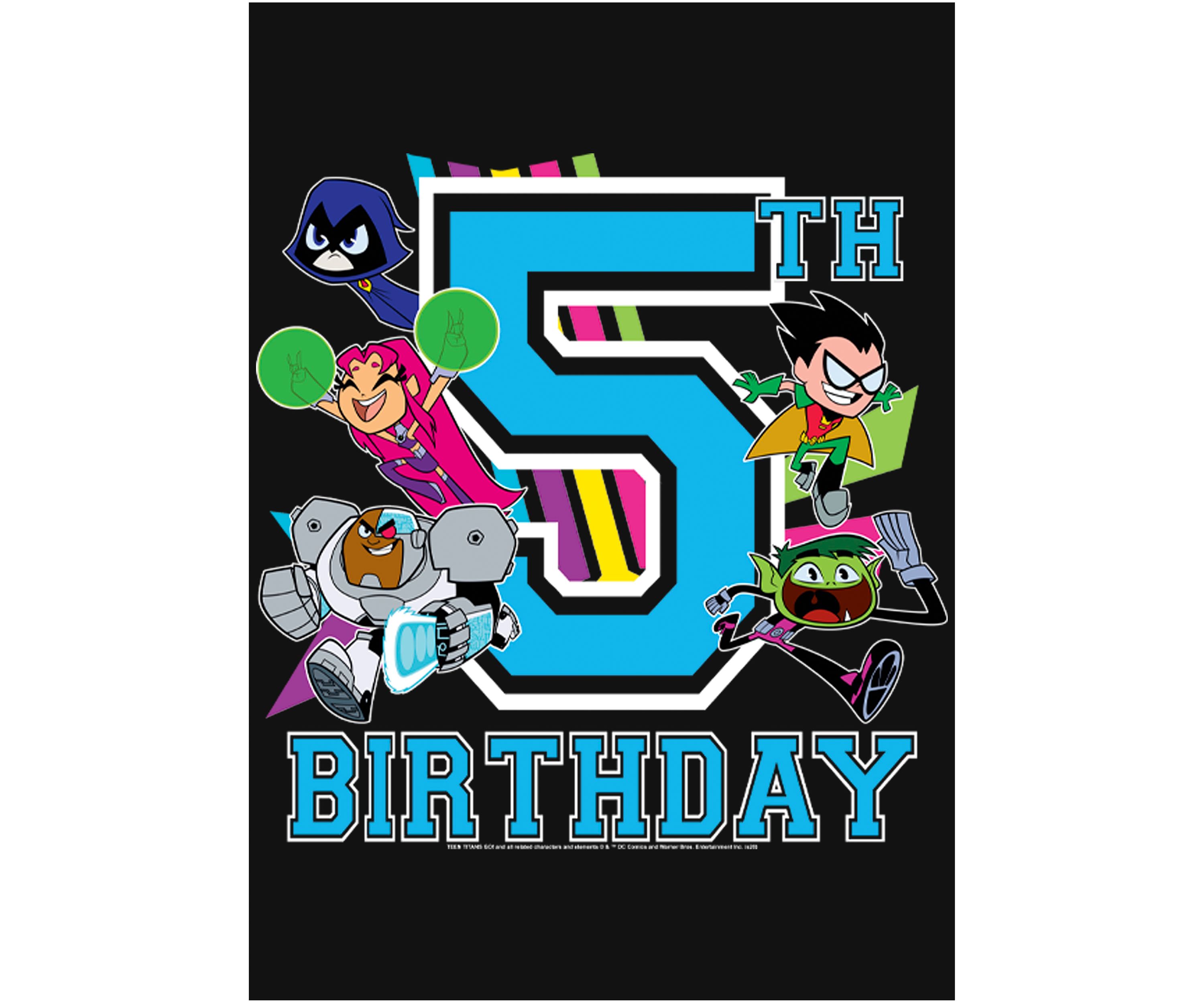Girls 46x Teen Titans Go! Teen Titans Go 5th Birthday Graphic Top