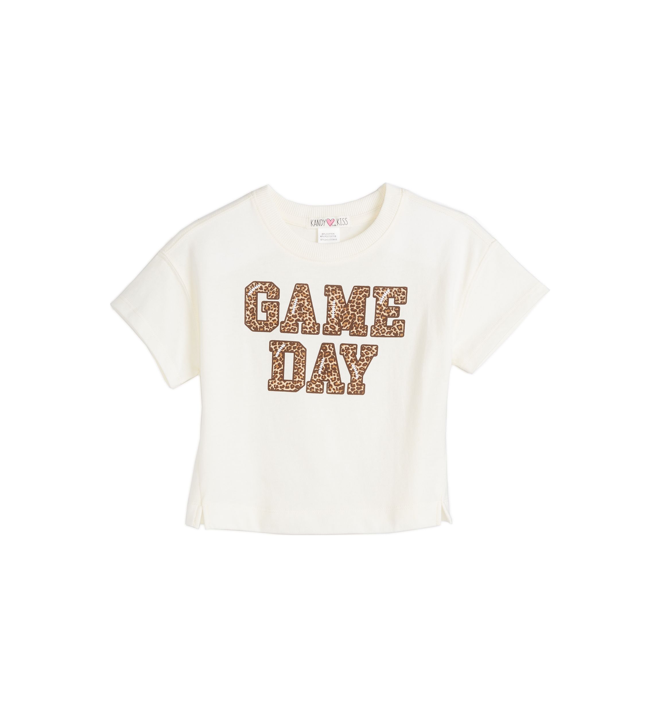 Girls 4-6x Leopard Game Day Graphic T-Shirt