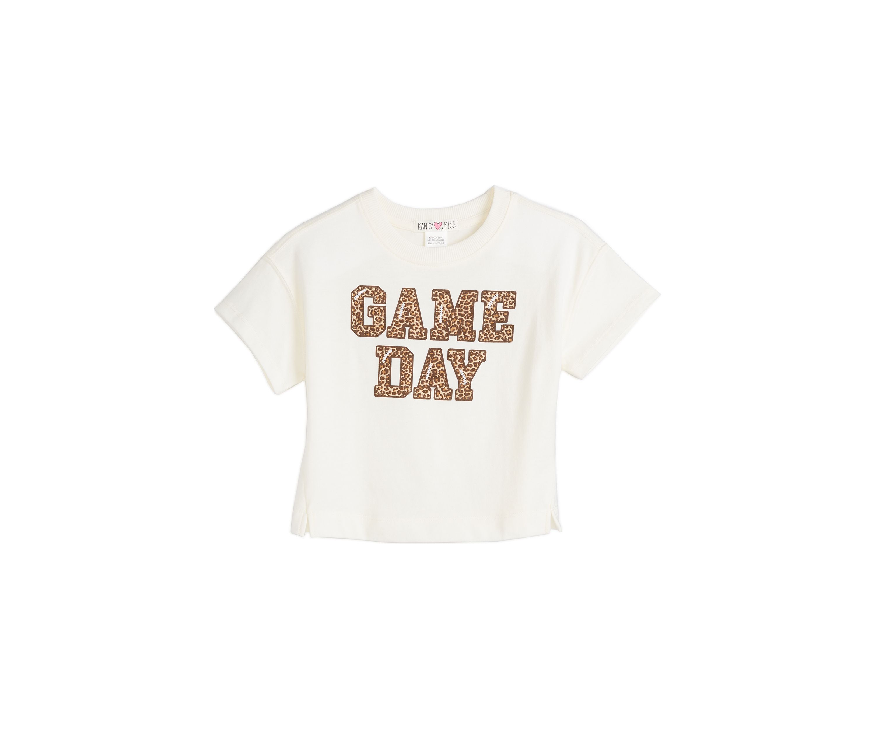 Girls 4-6x Leopard Game Day Graphic T-Shirt