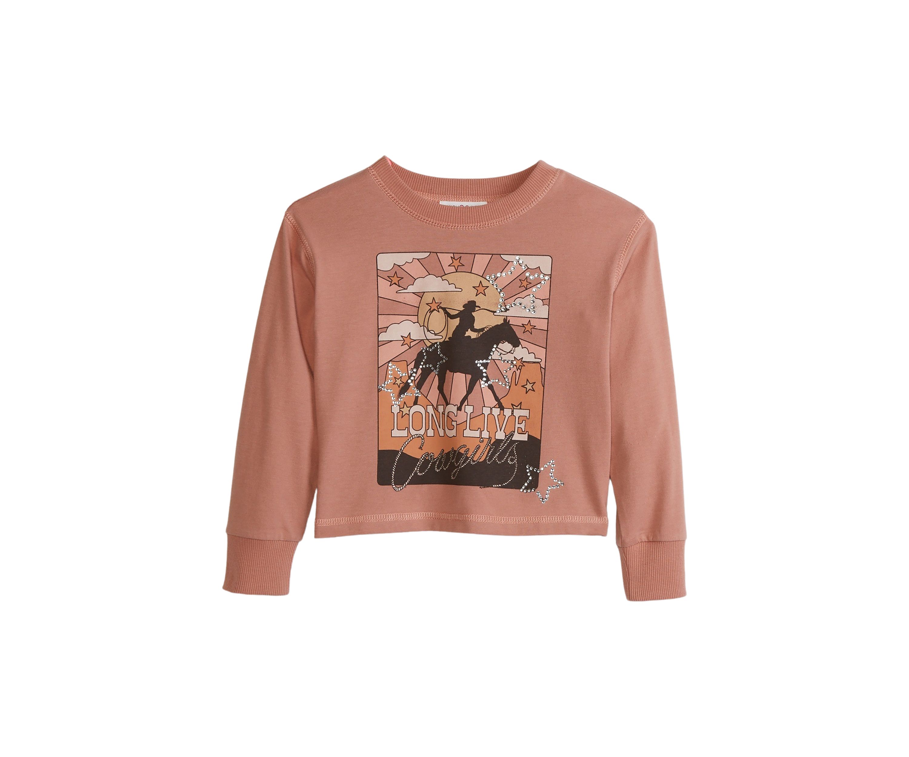 Girls 4-6x Western Long Live Cowgirls Graphic T-Shirt